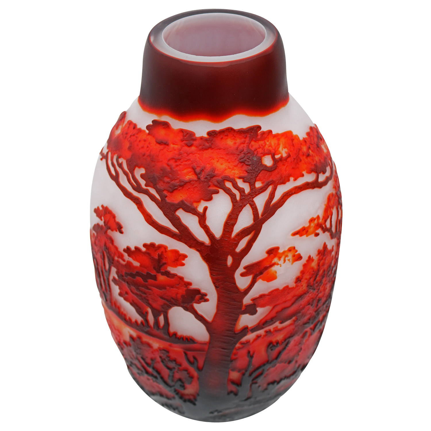 GV-59_4 Vase Replika nach Galle Gallé Glasvase Glas Antik-Jugendstil-Stil Kopie c10