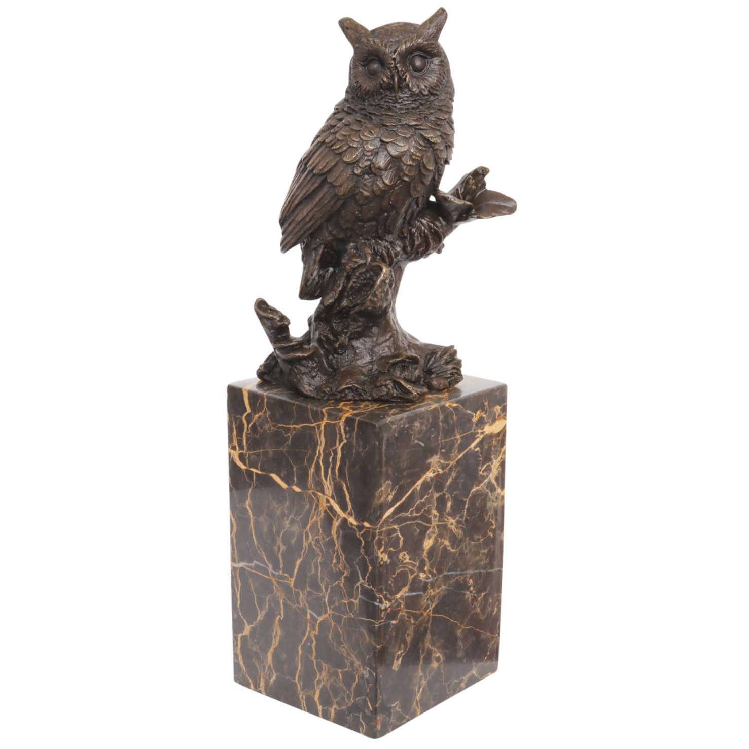 Skulptur Eule Antik-Stil Bronzeskulptur Bronze Figur Statue 28cm