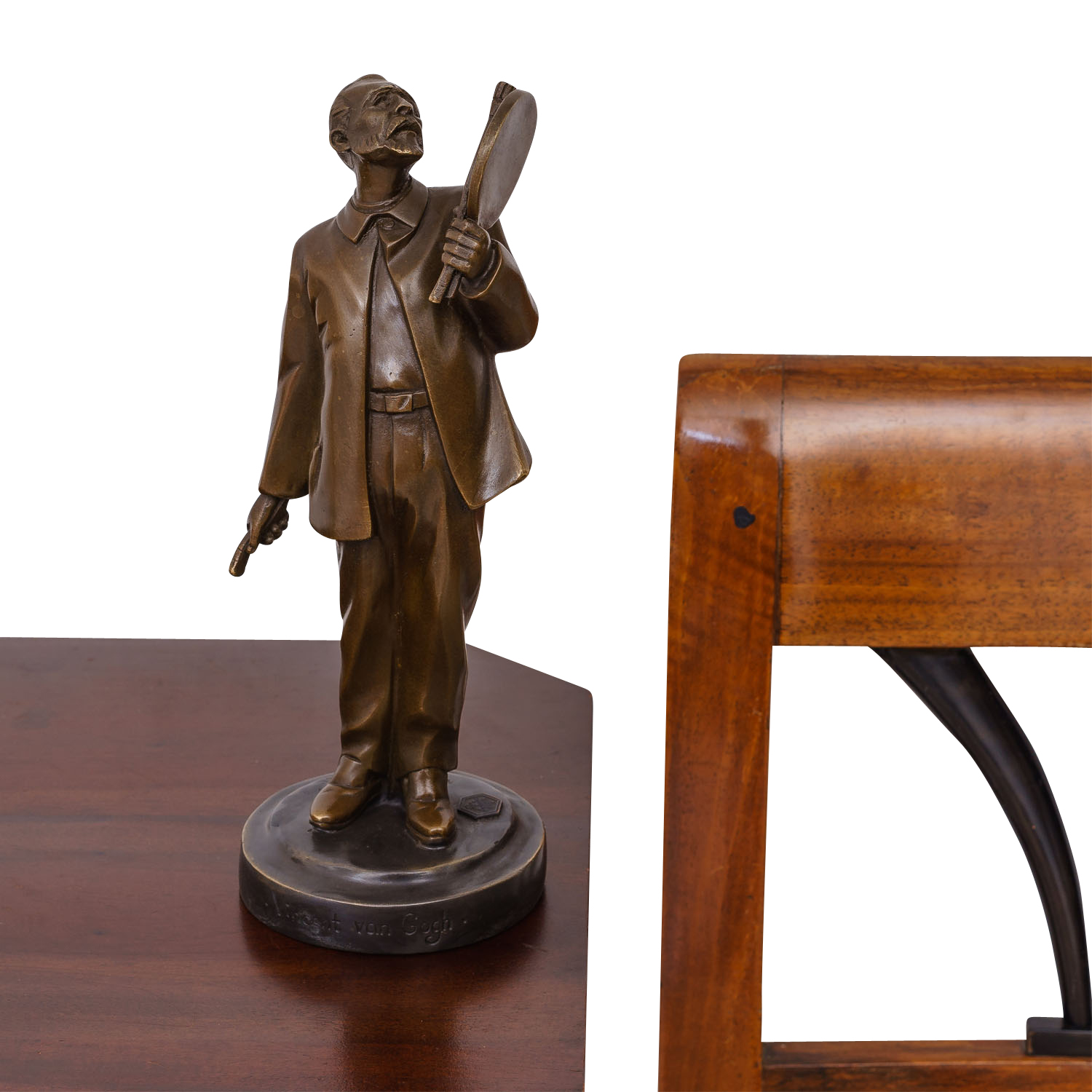 BE-72-1 Bronzefigur Vincent van Gogh Maler Künstler Malerei Kunst Büste Skulptur Bronze
