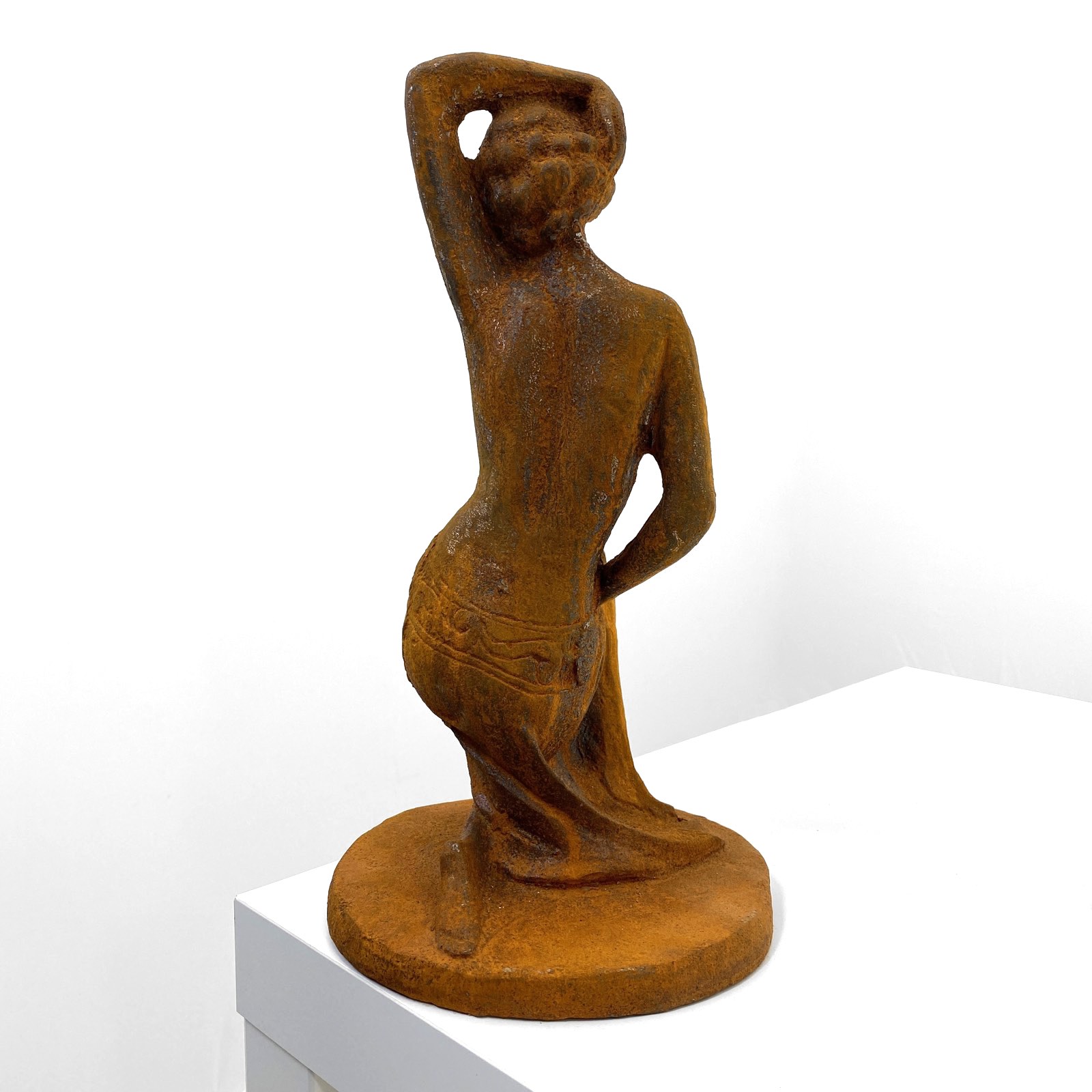 aubaho-FY31-R-3VWZ2oCV8NJiuF Gartenskulptur Frau Akt Erotik Eisen Garten Rost Eisenfigur Skulptur Antik-Stil