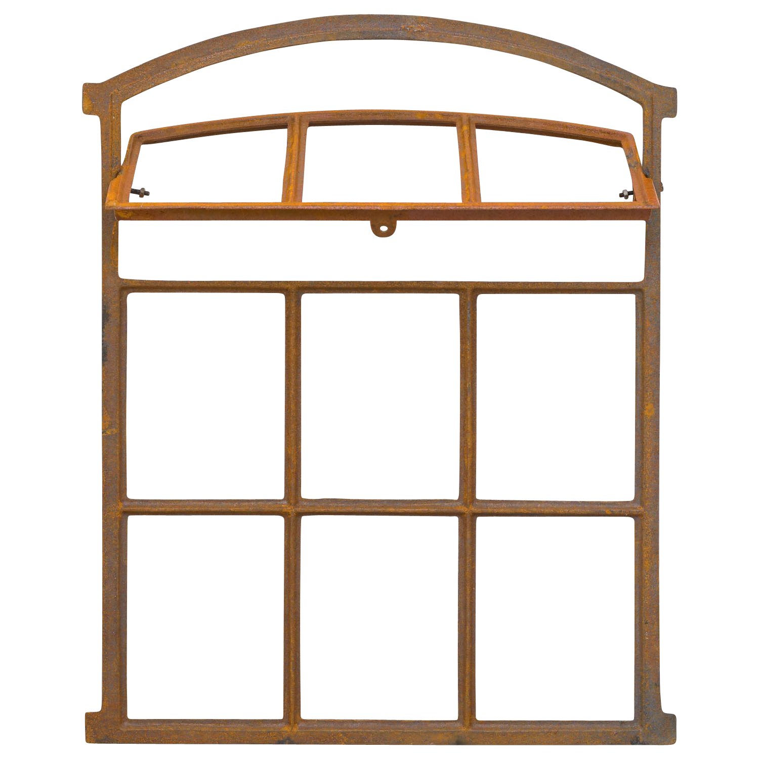 aubaho-F24-R-4 Fenster zum Öffnen rost Stallfenster Eisenfenster Eisen 71cm Antik-Stil (d2)
