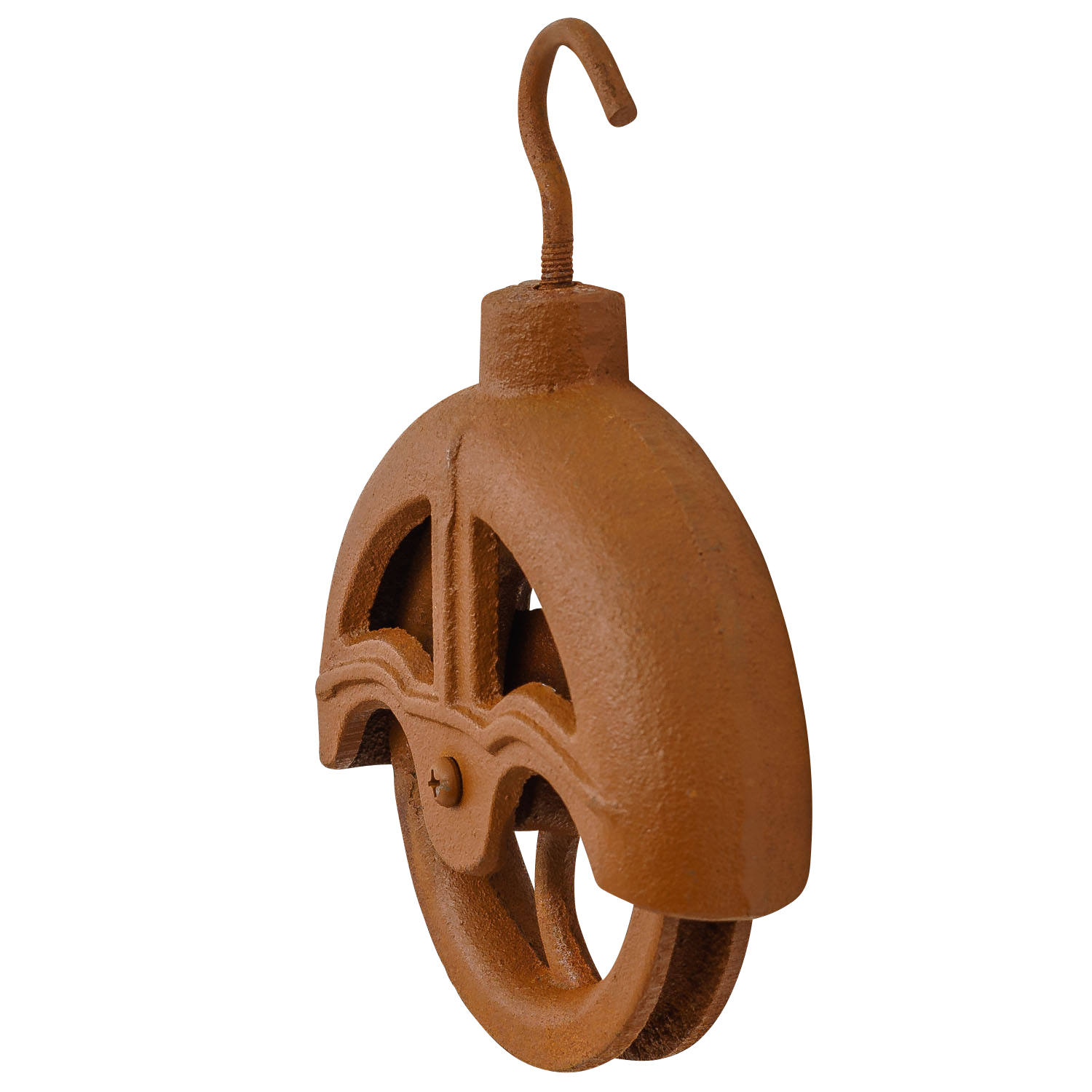 Flaschenzug Umlenkrolle Riemenscheibe Eisen Rost Werkzeug Antik-Stil 17cm