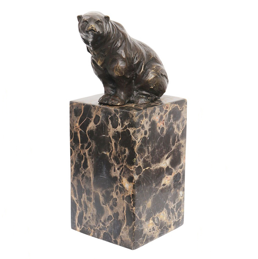 baer-aubaho Skulptur Bär Antik-Stil Bronzeskulptur Bronze Figur Statue 22cm