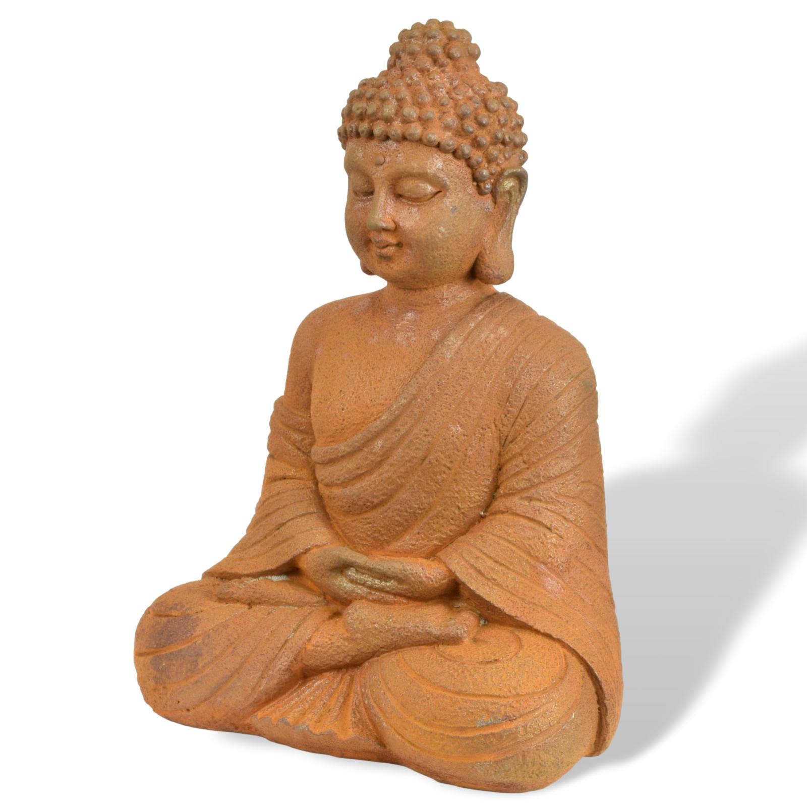 Figure Buddha made of iron garden rust iron figure sculpture antique style Figure Buddha made of iron garden rust iron figure sculpture antique style