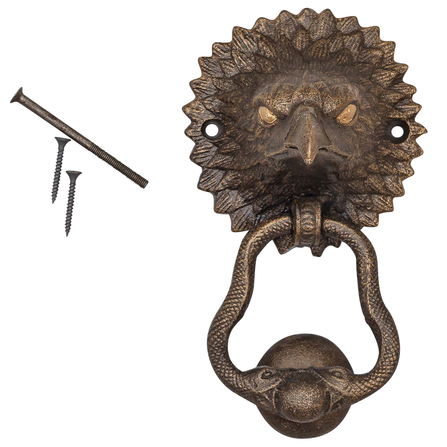 TX-61-2 Türklopfer Adler Figur Skulptur Eisen Antik-Stil 19cm