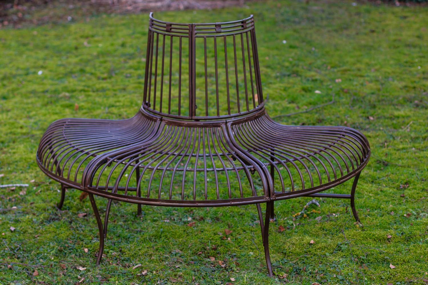 TZ-22-6pNfSdMwYDPBmq Gartenbank Bank Antik-Stil Garten Metall Eisen braun Möbel Baumbank 134cm