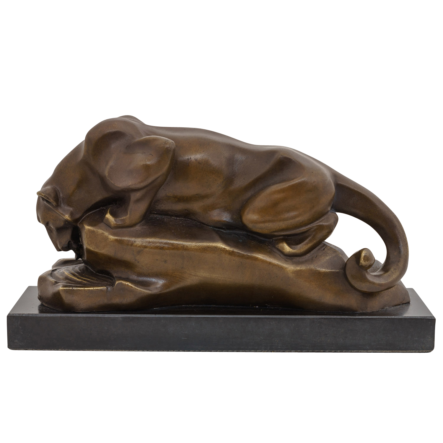 Bronzeskulptur Puma im Antik-Stil Bronze Figur Statue 29cm