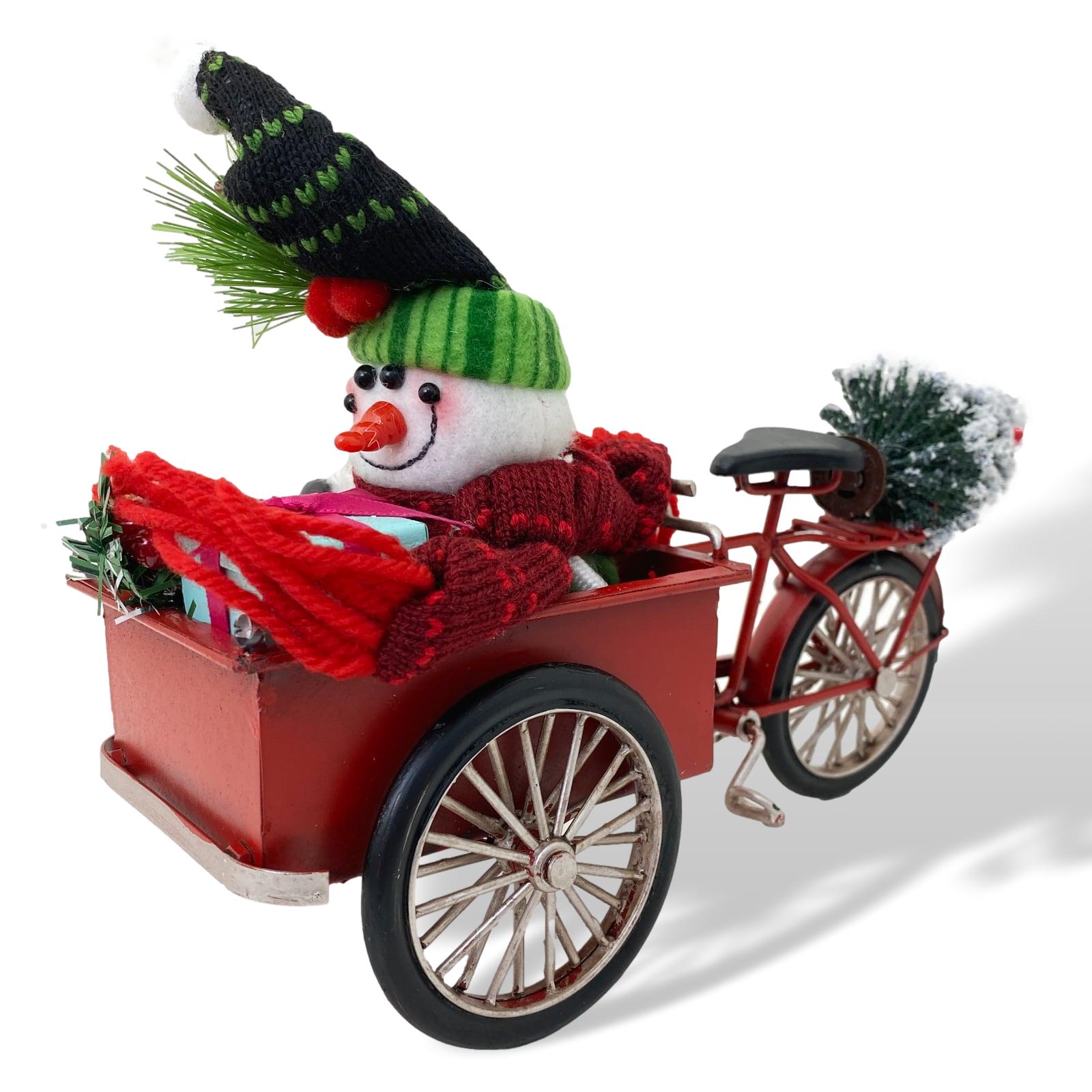 Cargo Bike Bicycle Christmas Decoration Metal Nostalgia 30cm Antique Style