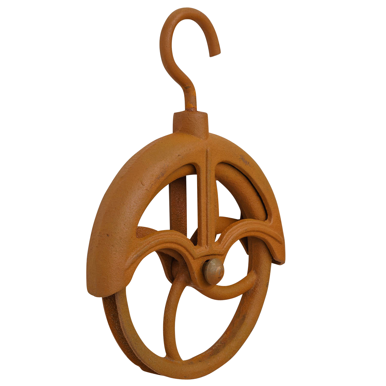 Flaschenzug Umlenkrolle Riemenscheibe Eisen Rost Werkzeug Antik-Stil 29cm