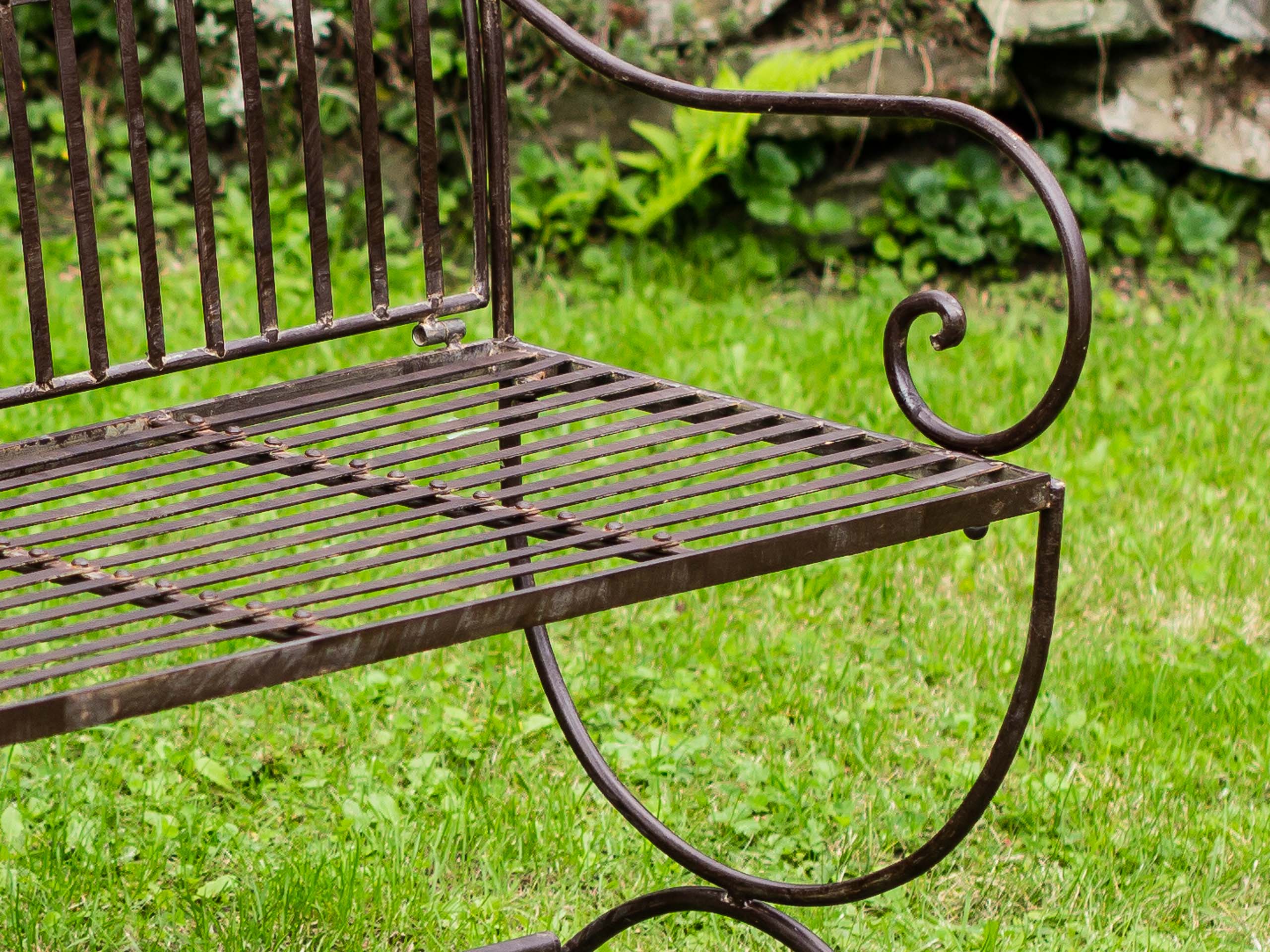 RZ-14-2 NOSTALGIE GARTENBANK METALL SEHR STABIL ANTIK STIL GARTENMÖBEL GARTEN
