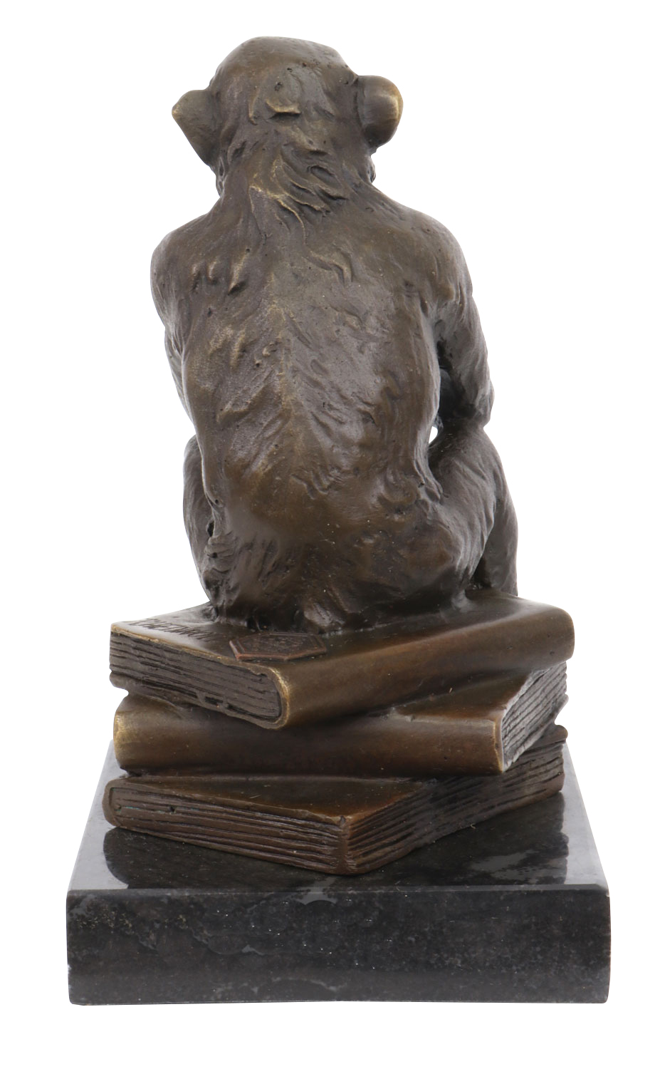 FA-74c-bronzeskulptur Bronzeskulptur Affe Totenkopf Schädel Bronze Darwin Statue Bronzefigur Antikstil