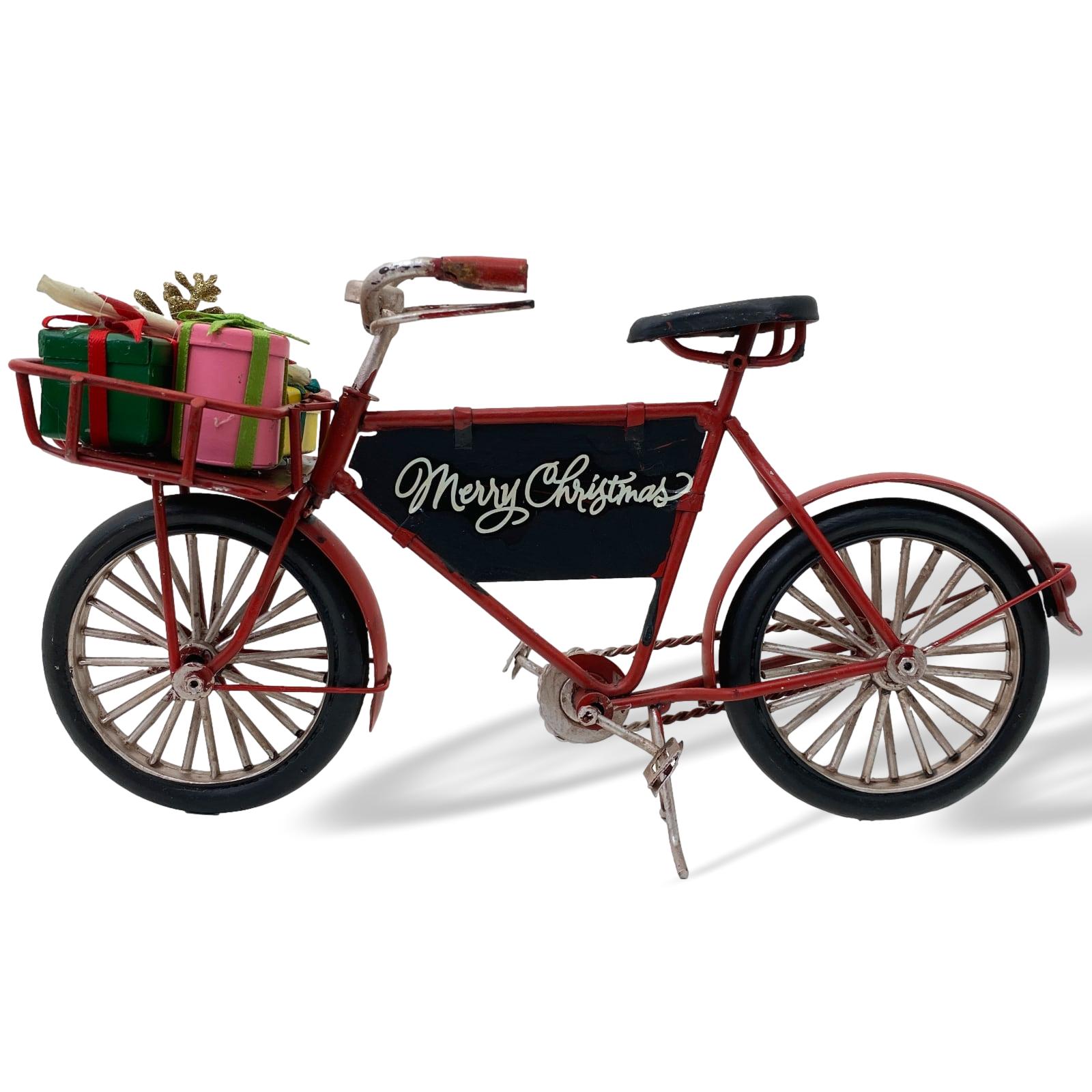 Bicycle Christmas decoration metal nostalgia 24cm antique style