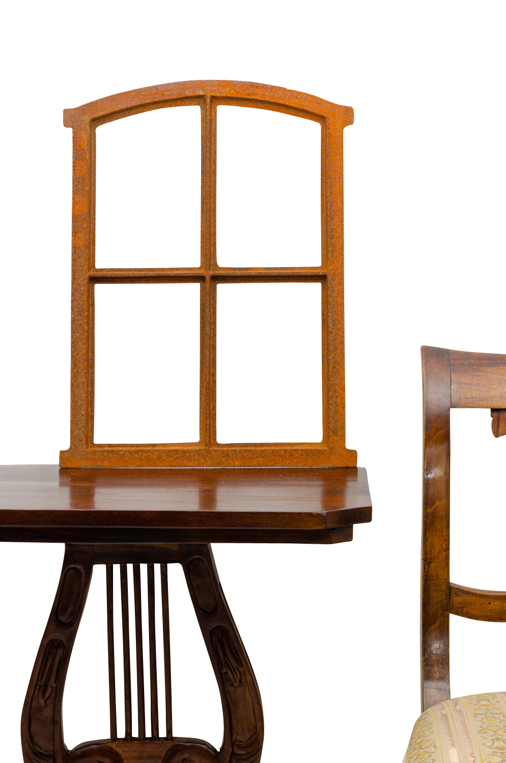 aubaho-F02A-R-3 Fenster Rost Stallfenster Eisenfenster Scheunenfenster Eisen 49cm Antik-Stil a3