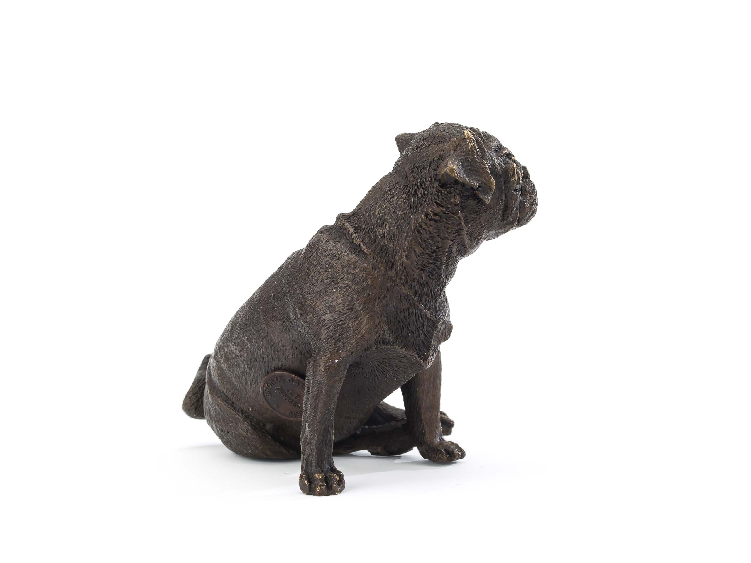 Bronzefigur Bulldogge Hund Dogge Skulptur Bronze Bronzeskulptur antik Stil