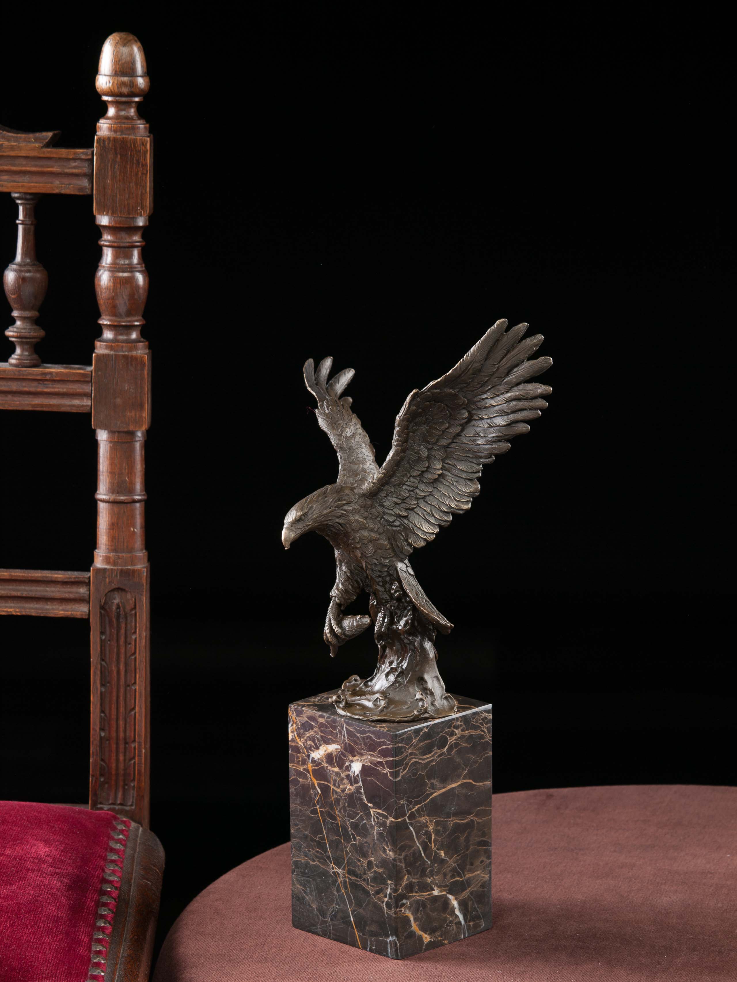 Bronze Skulptur Figur Adler Seeadler Königsadler Bronzeskulptur 36cm eagle 