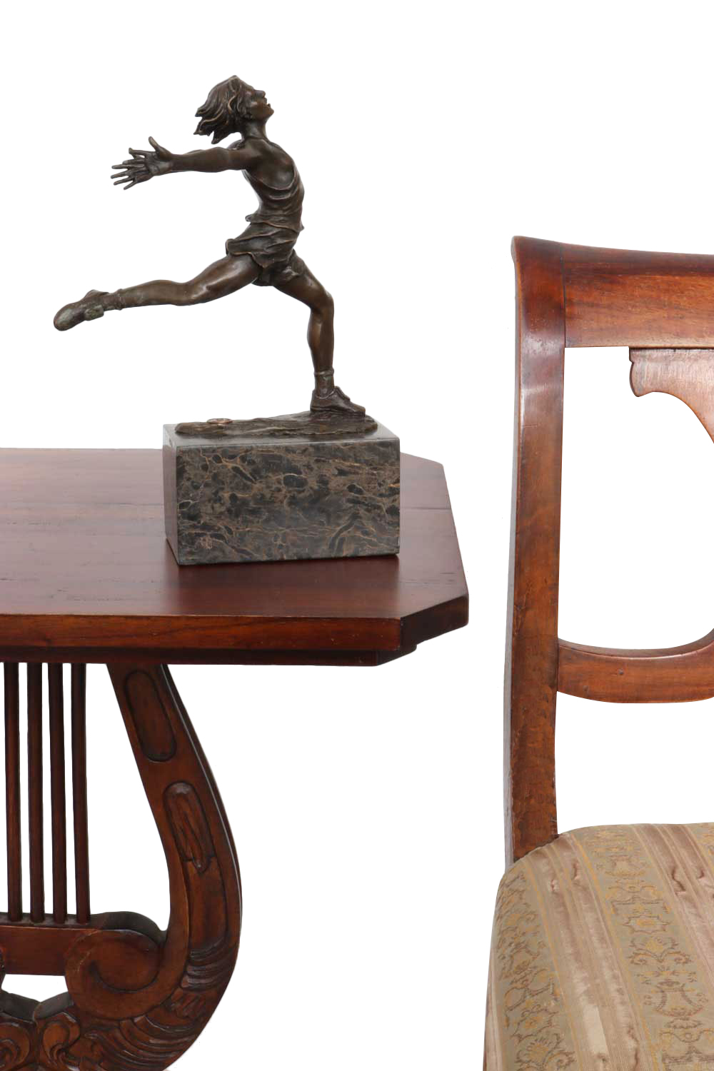 Bronzeskulptur Läufer 28cm Bronze Leichtathletik Statue Bronzefigur Antik-Stil