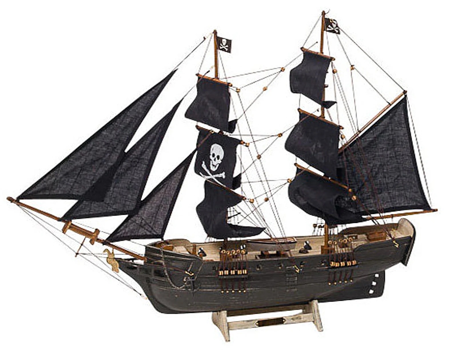 Pirate ship model ornamental model ship wood 78cm antique style no kit