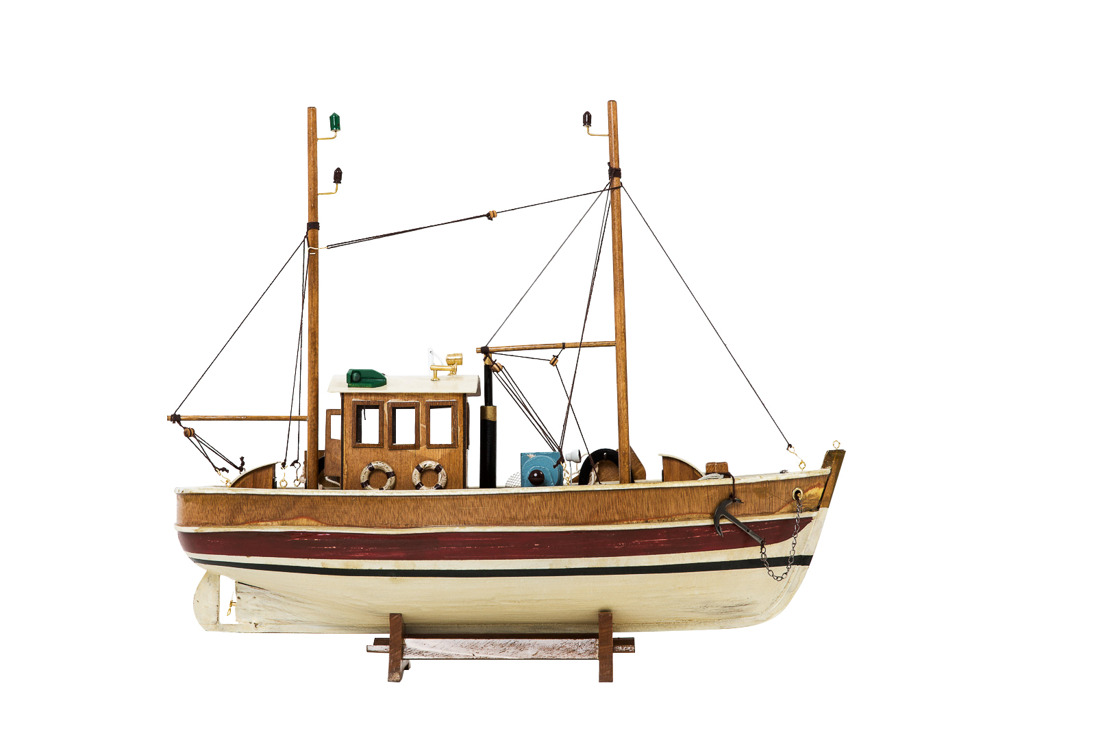 aubaho-150205-s4-0657c6a0aae42e1 Kutter Fischerboot Fischkutter Holzschiff Schiff Boot Schiffsmodell 45cm Modell