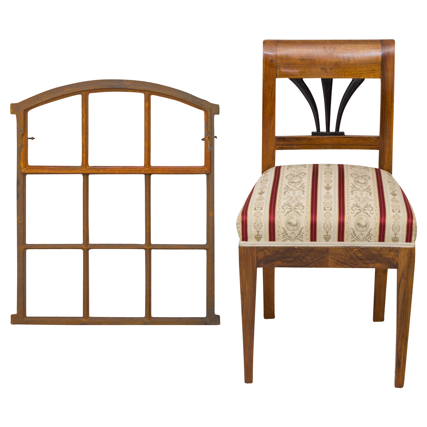 aubaho-F24-R-1 Fenster zum Öffnen rost Stallfenster Eisenfenster Eisen 71cm Antik-Stil (d2)