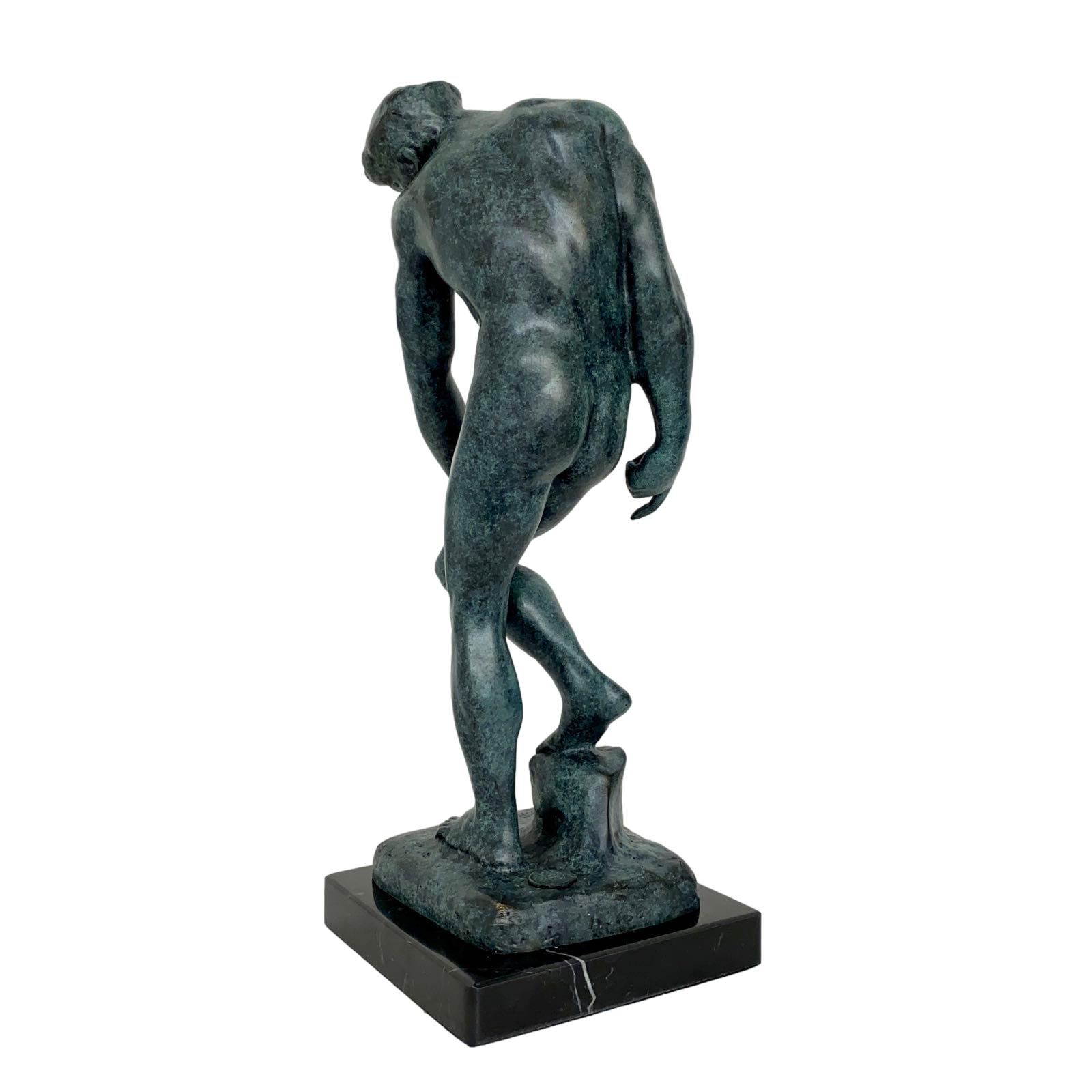 BX-8-3 Bronzeskulptur nach Rodin Adam Figur Statue 30cm Antik-Stil Kopie Replik