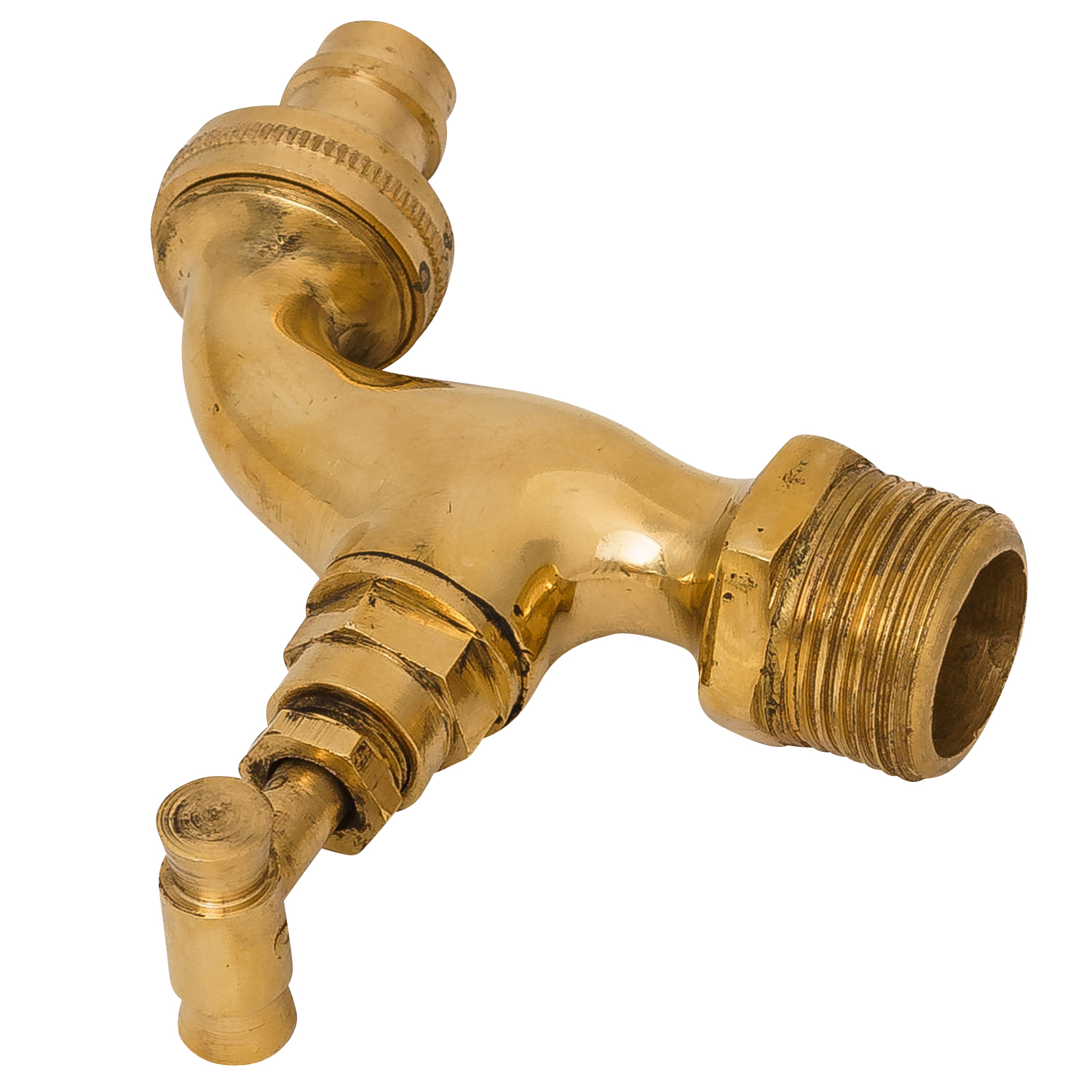 aubaho-was1-5 Wasserhahn Auslaufventil Garten Brunnen Messing 3/4 Zoll Antik Stil 12cm