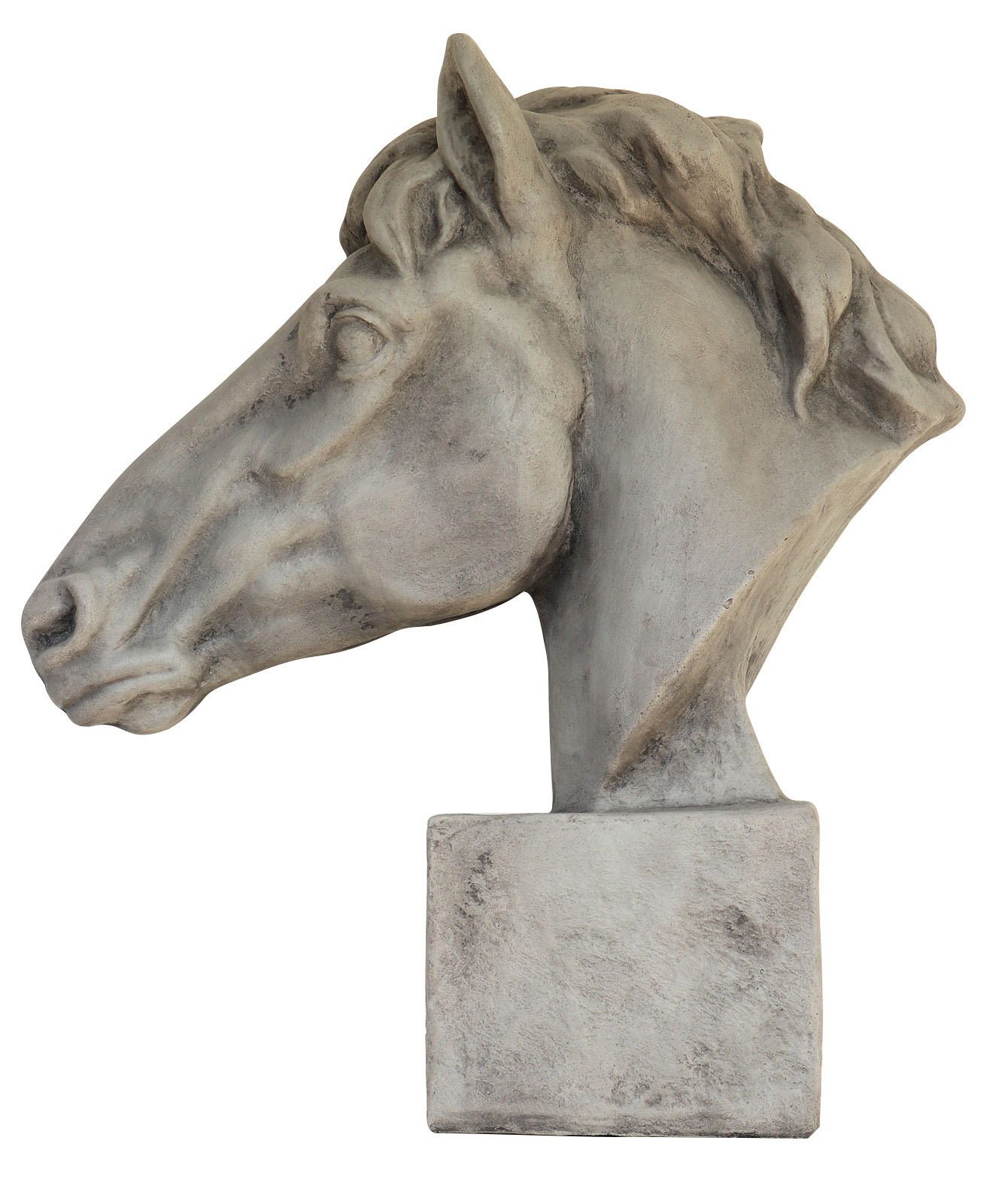 Figure horsehead sculpture statue horse garden antique style 64cm