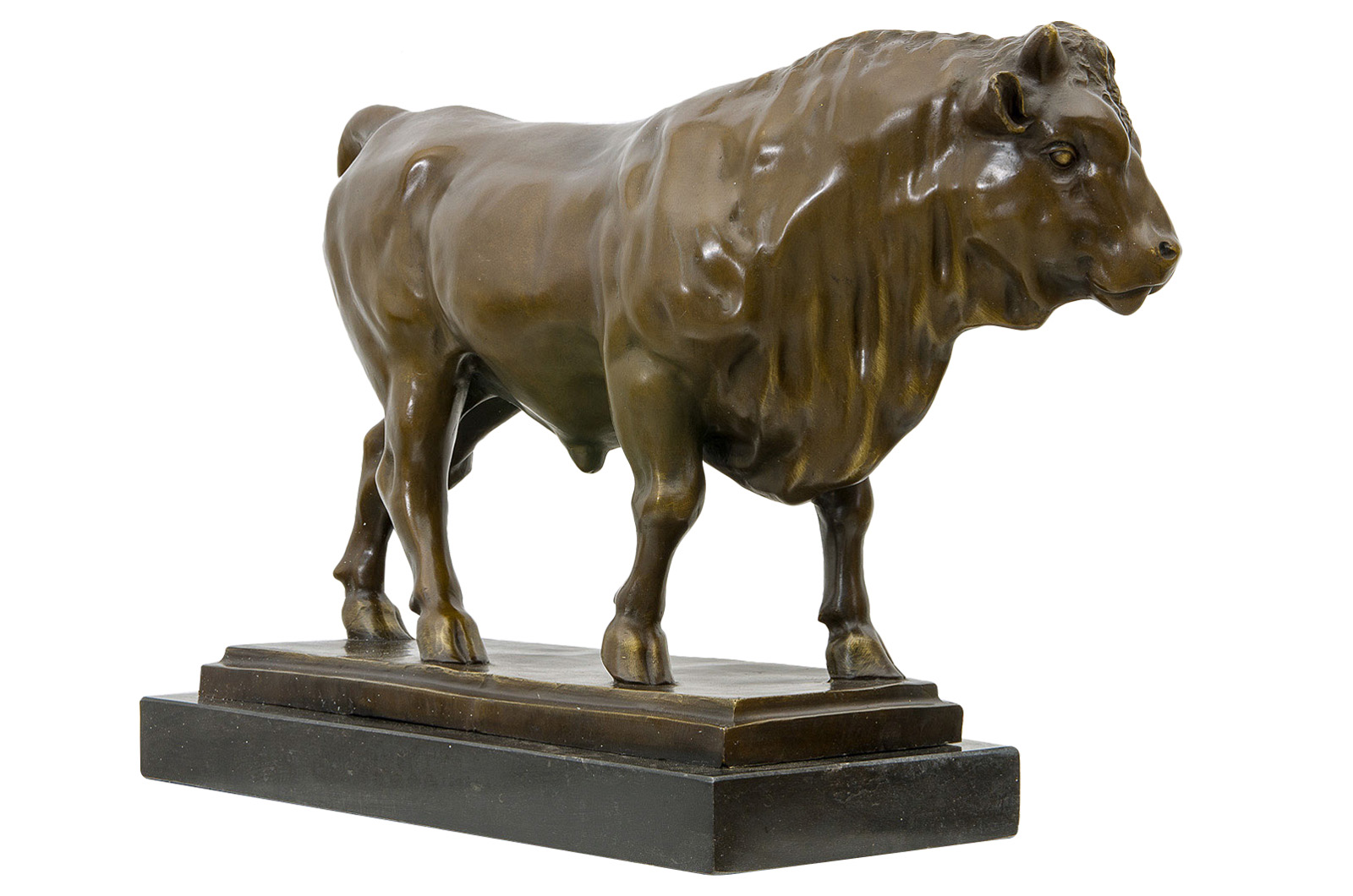 YY-10-4 Bronzeskulptur Stier im Antik-Stil Bronze Figur Statue 50cm