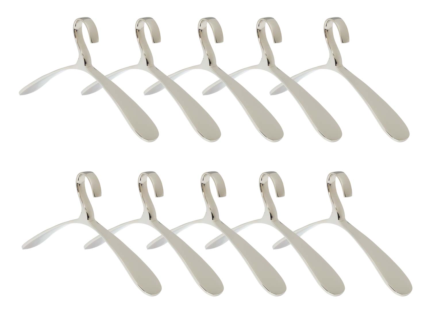 10x classic design hangers modern Art Deco style aluminum plated wardrobe