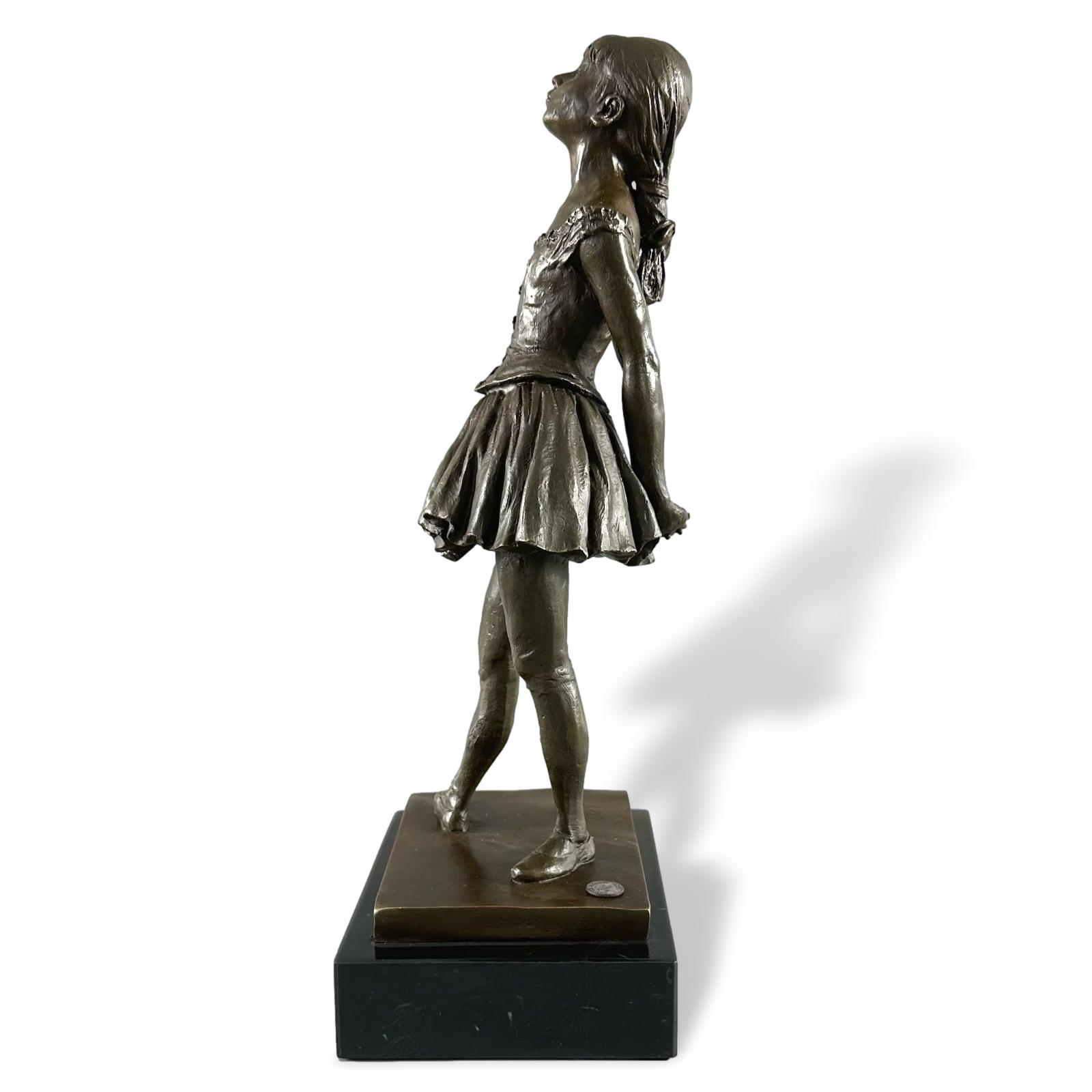 Bronzeskulptur Kopie nach Degas Tänzerin Ballerina Ballett Replik Skulptur 38cm