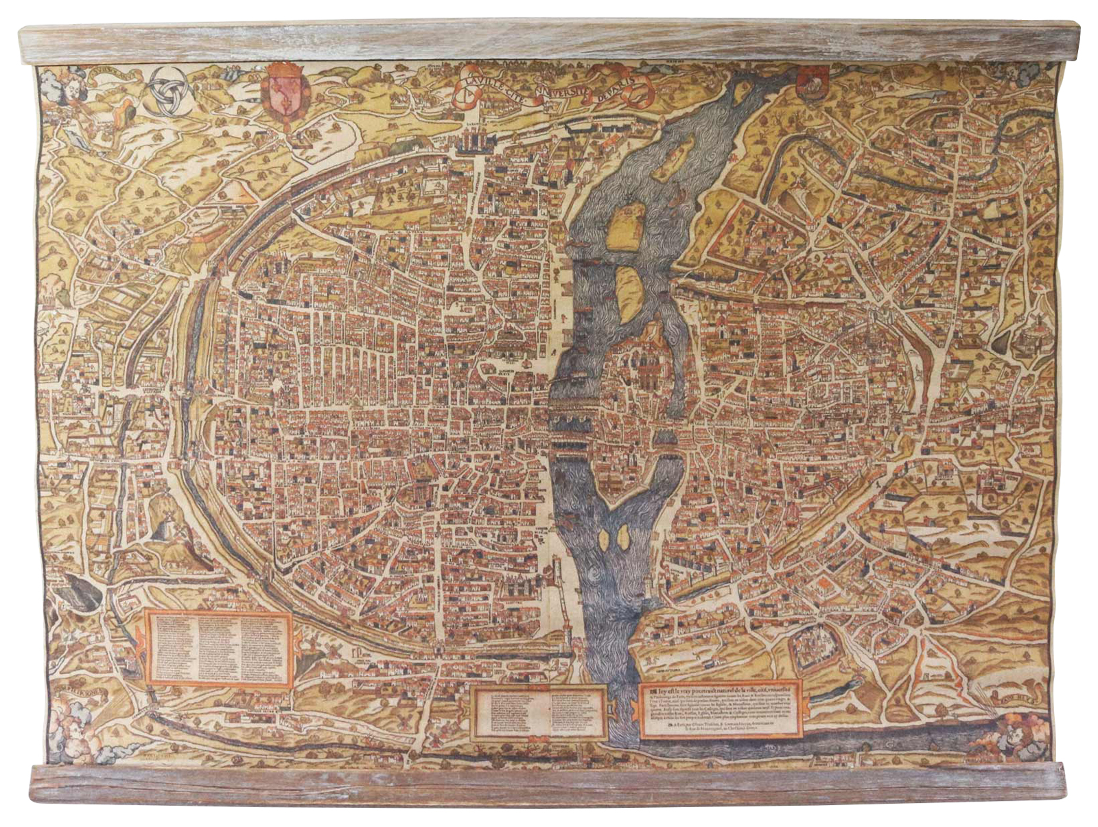 SJ-6_2 Landkarte Weltkarte historische Karte Wandkarte Antik-Stil Paris Frankreich