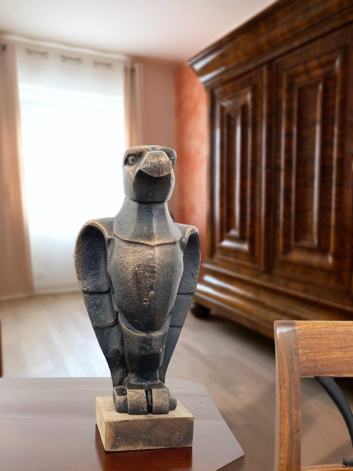Skulptur Adler Figur Metall Bronze-Optik Art-Deko-Antik-Stil nach Klimt Replik