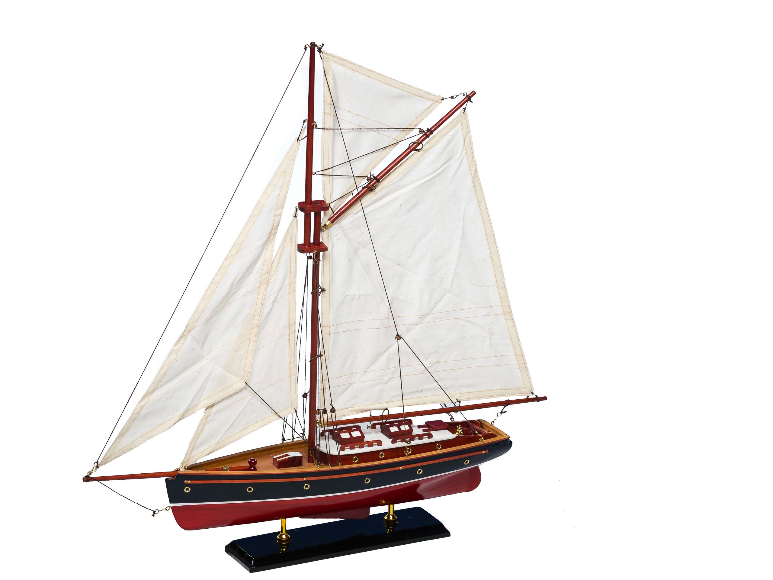 5188-2 Modellschiff Segelyacht Yacht Holz Schiff Boot Segelschiff Schiffsmodell Maritim