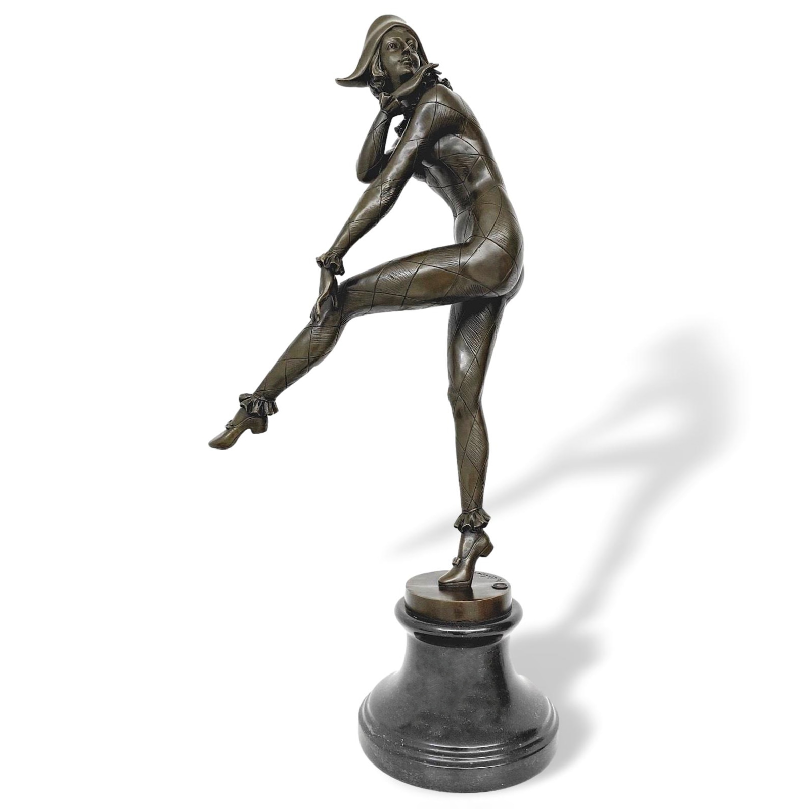 KF-29xl1100 A bronze woman sculpture Alfred Gilbert-Style harlequinade 72cm replica copy