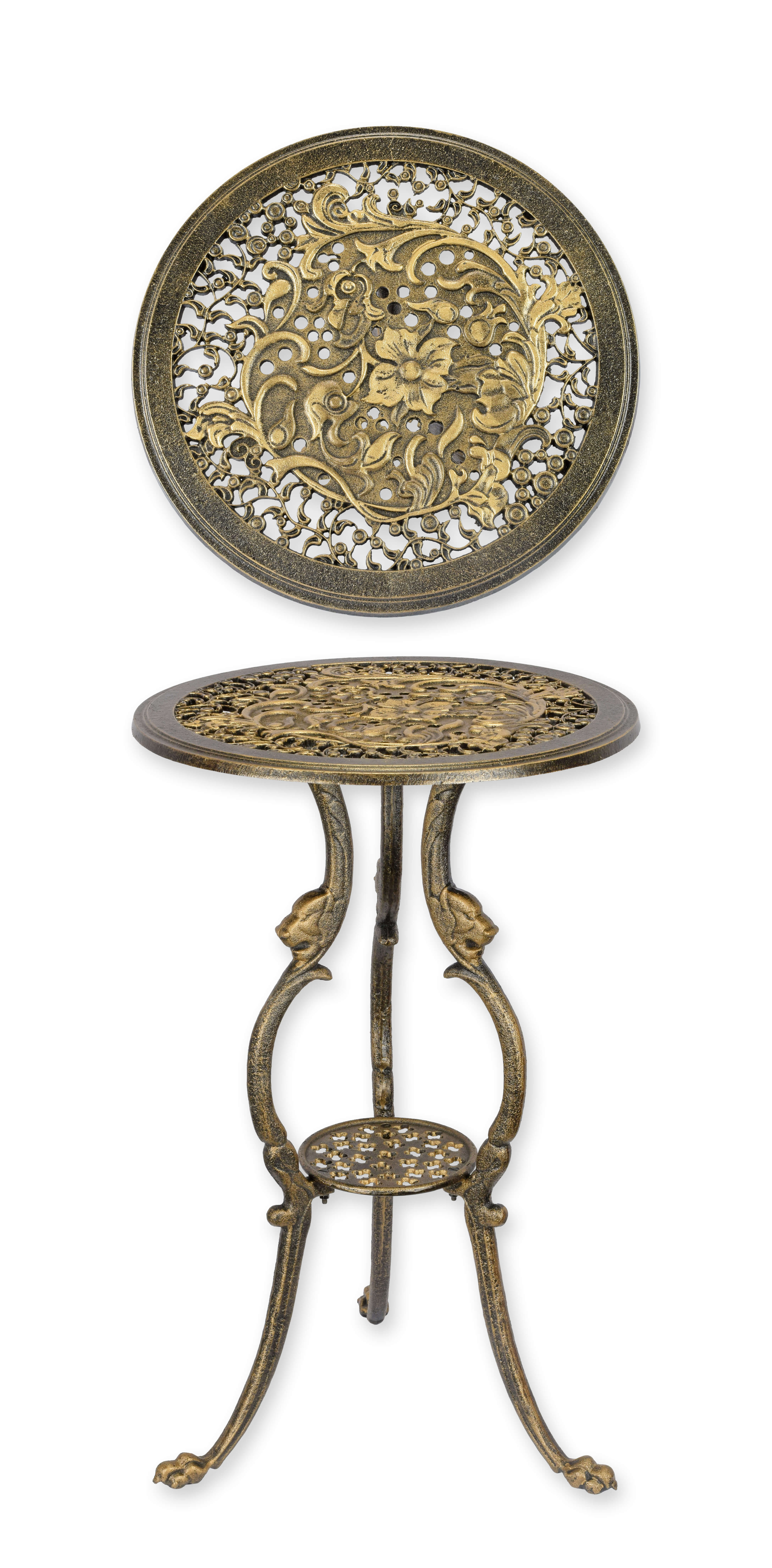 Gartenfigur, Gartenmöbel, Metalltisch, Filigran, Brunnen-Design