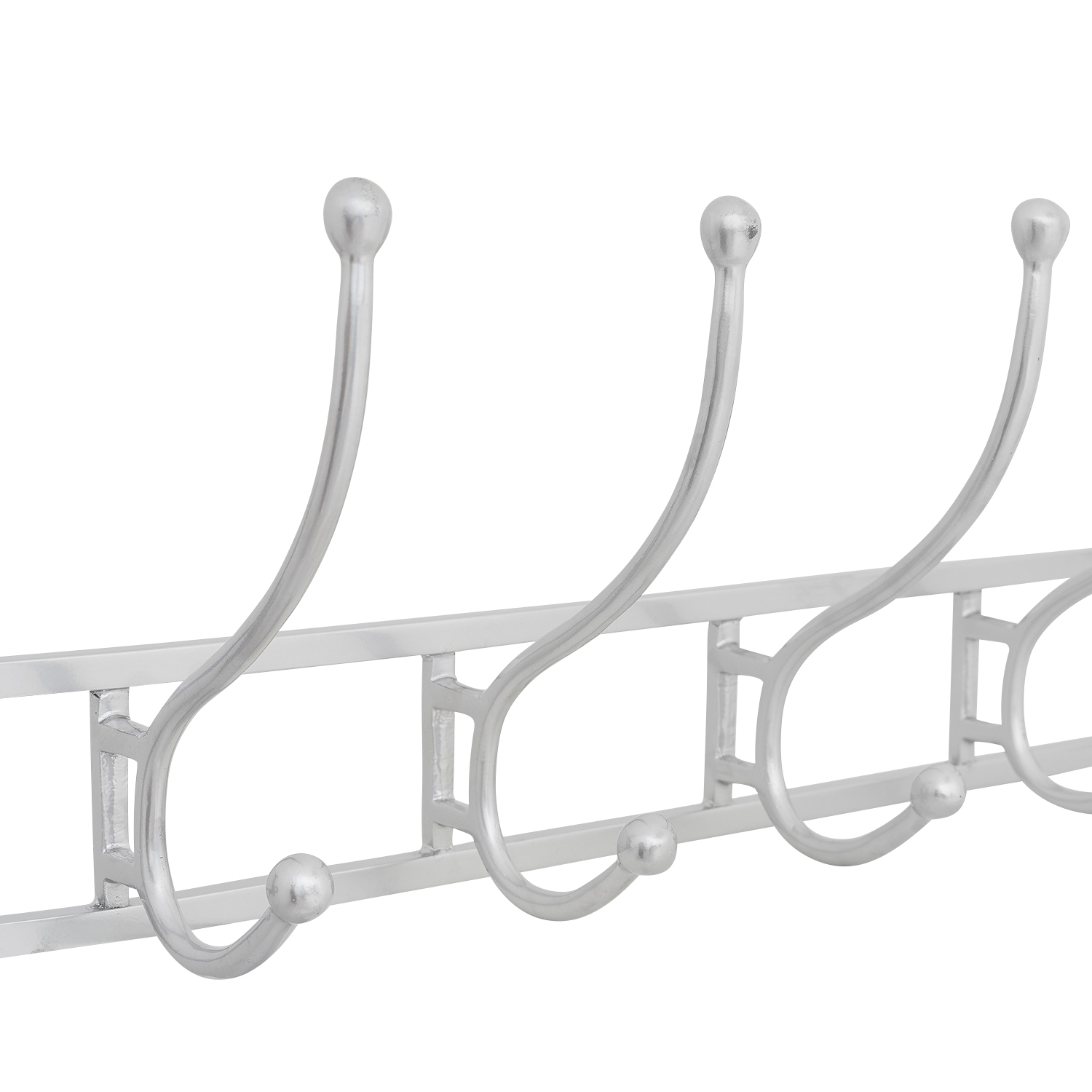aubaho-C328-6 Garderobe Wandgarderobe Artdeco Aluminium 90cm grau Antik-Stil