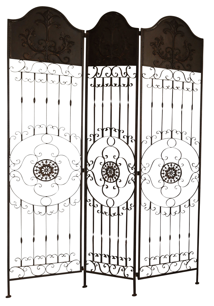 IMG_7283 Paravent Pergola Spalier Rankhilfe Zaun 19kg Metall antik Stil Raumteiler braun
