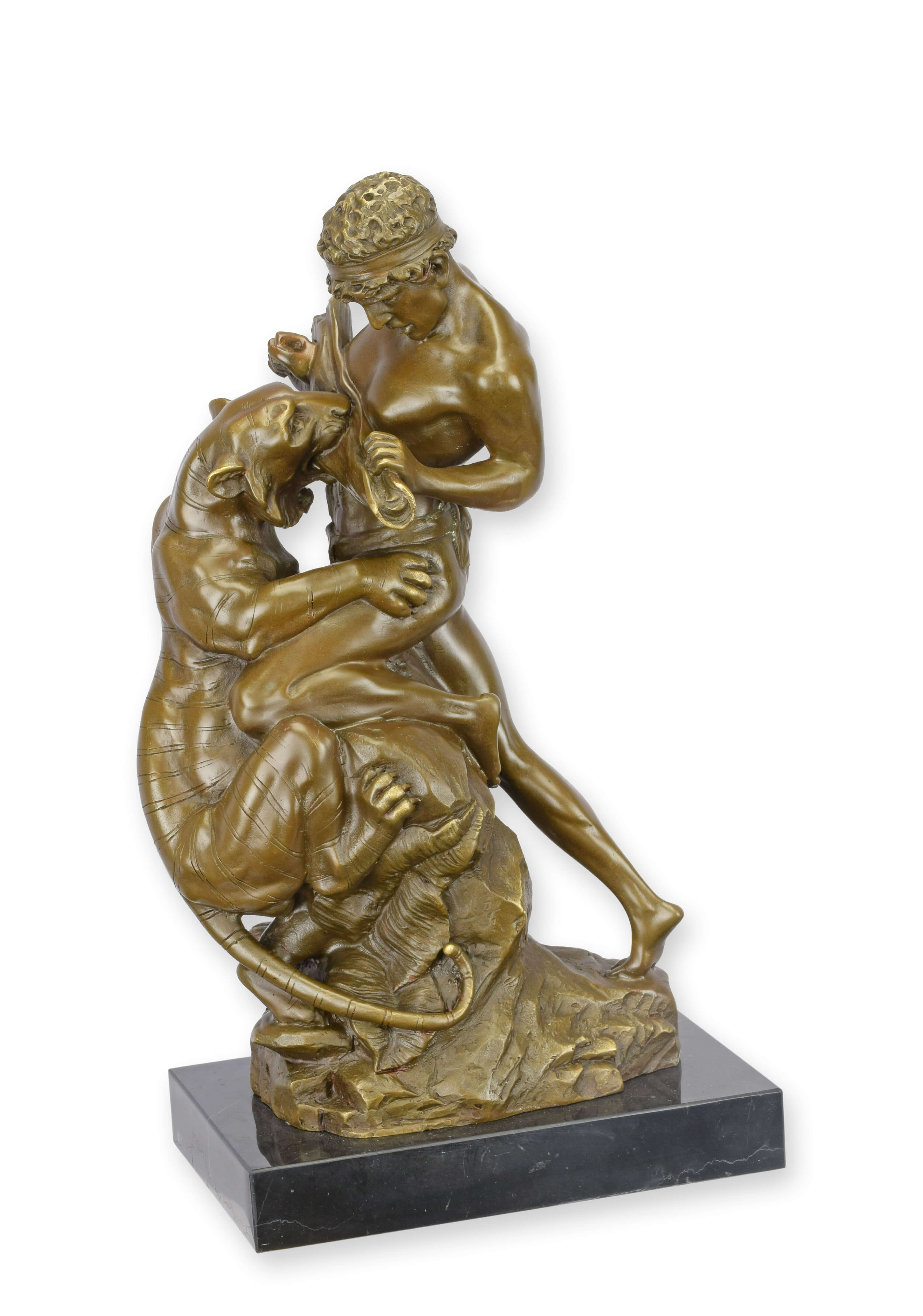 Bronze sculpture battle scene after Drouot replica retro design decoration