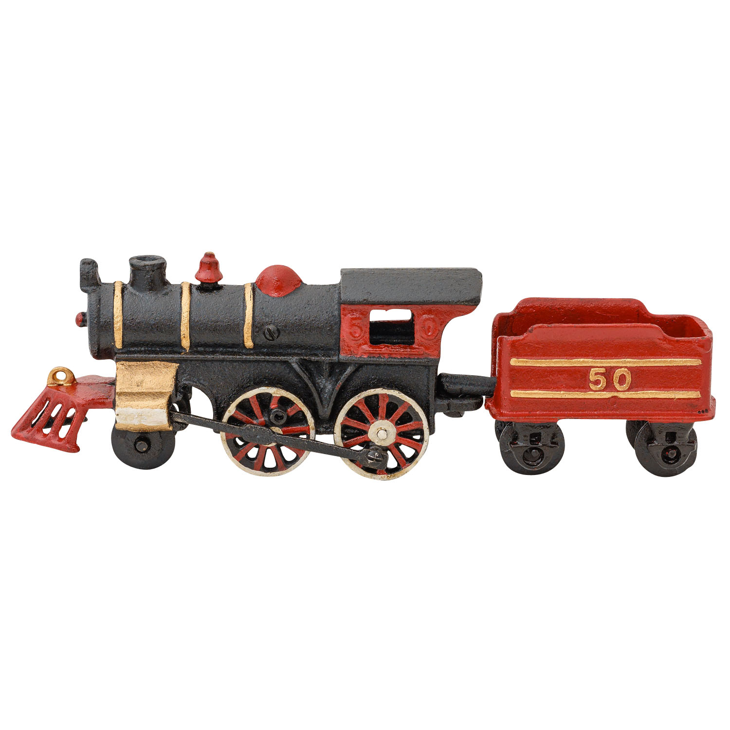 GU097-2 Modellbahn Eisenbahn Lok Anhänger Zug Gusseisen Antik Stil 29cm