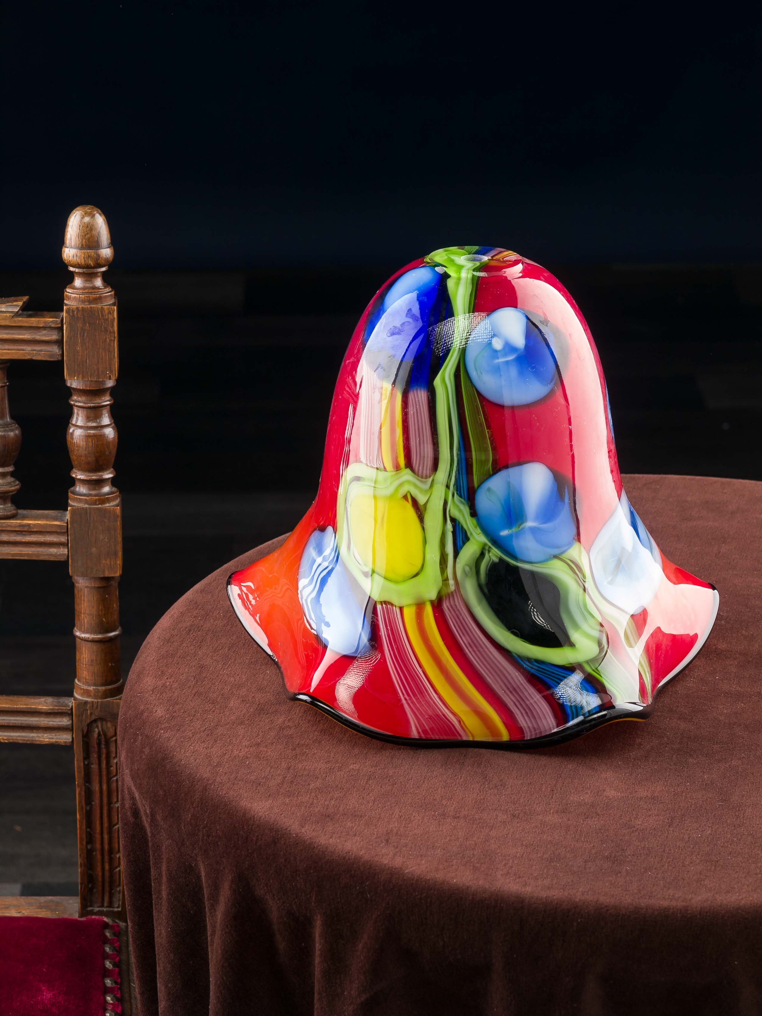 GS3004-1 Lampenschirm Tischlampe Lampe Glas Glasschirm Murano Stil glass lampshade rot