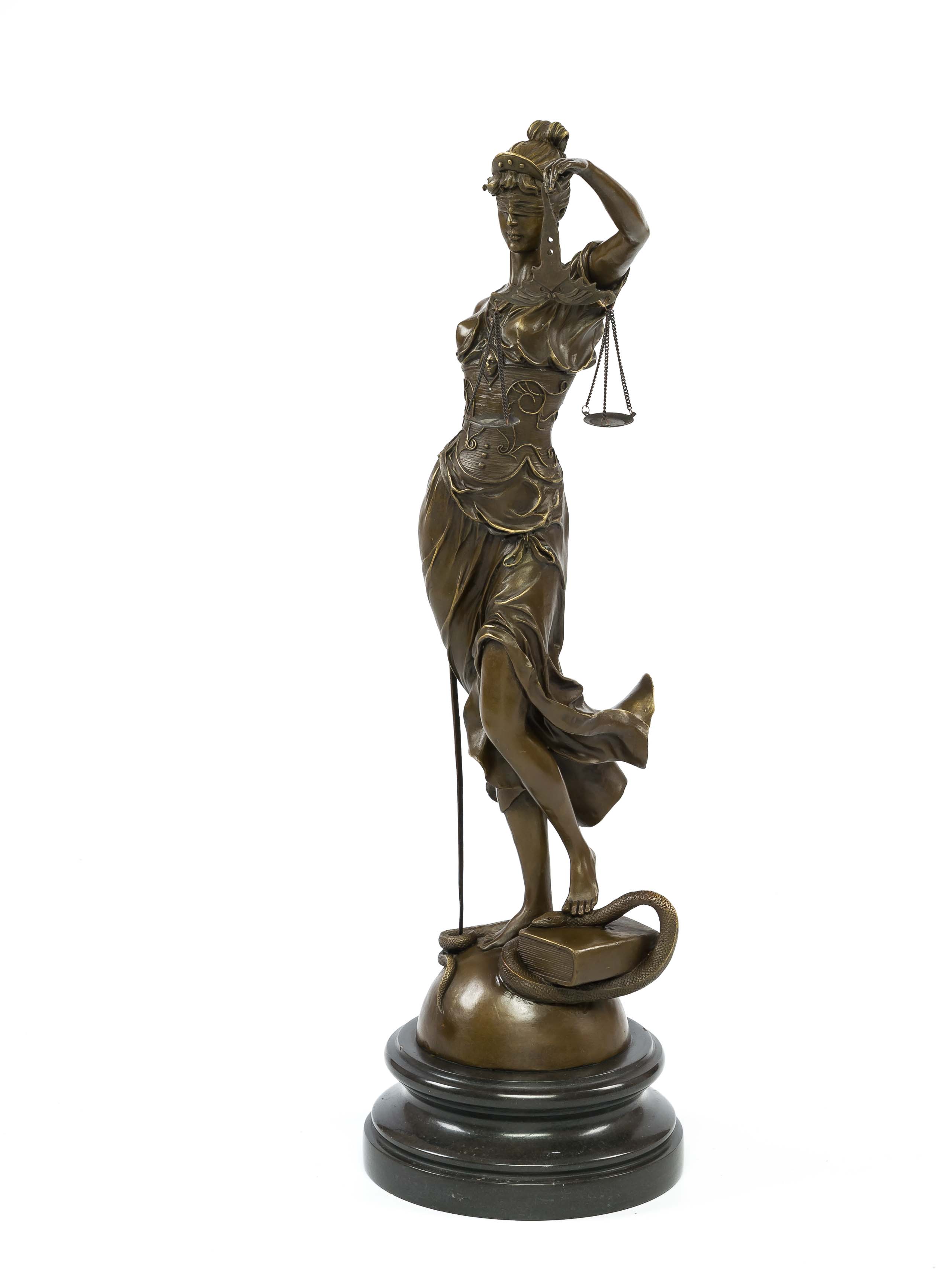 Bronzeskulptur Justitia Justizia Bronze Figur Skulptur sculpture Justice