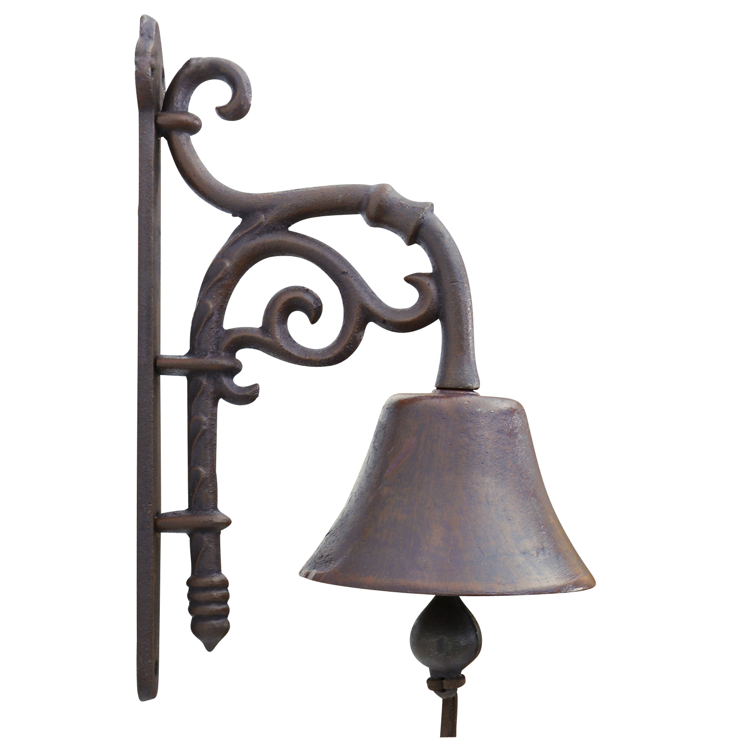 102-502-2_1 Wandglocke Türglocke Glocke Gusseisen Garten Dekoration Eisen Antik-Stil 32cm