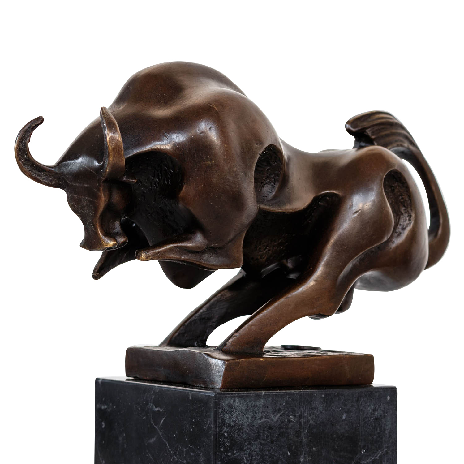 UP-85-5 Bronzeskulptur Bulle Ochse Kuh Stier im Antik-Stil Bronze Figur Statue 20cm