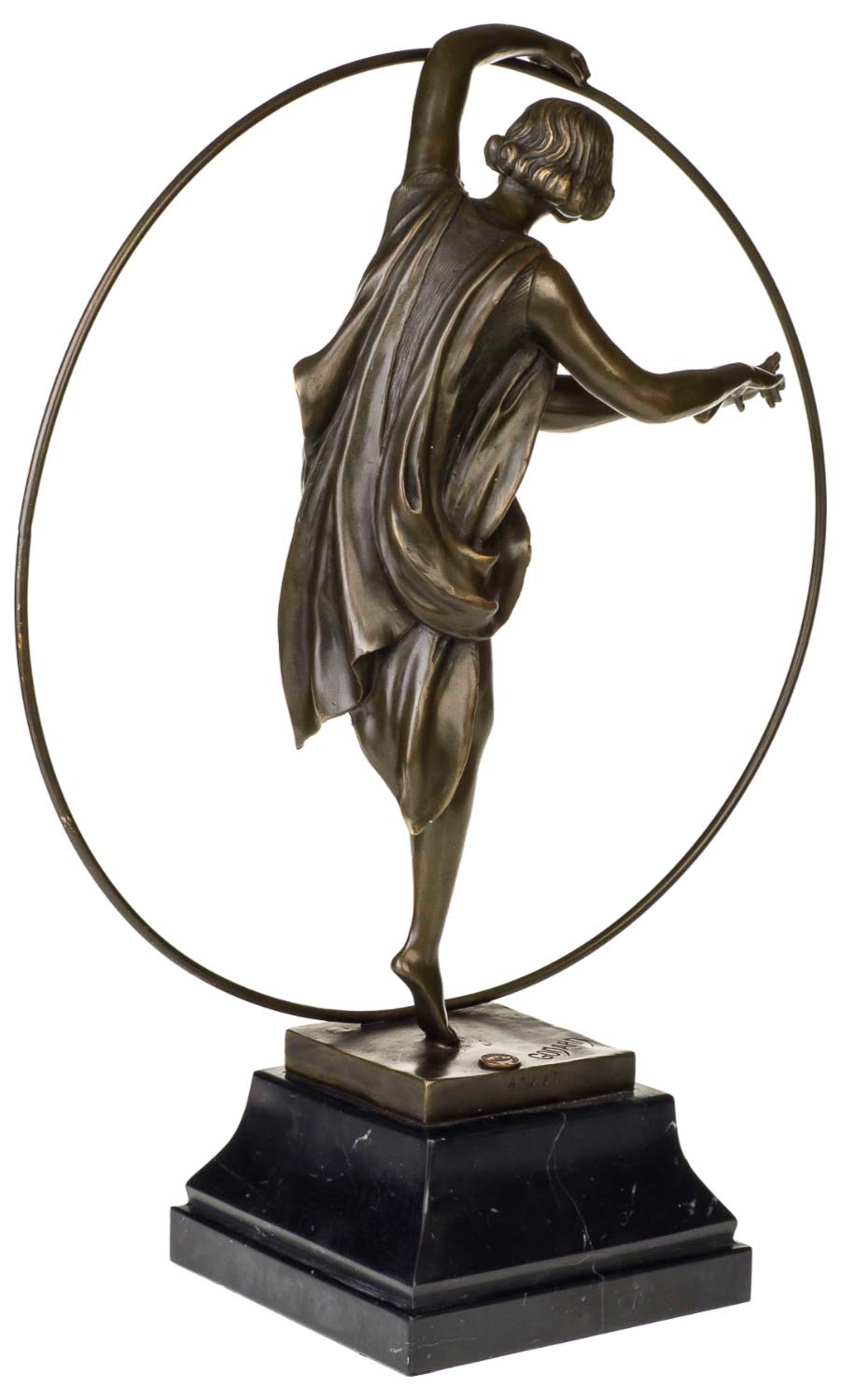 Bronzeskulptur Tänzerin im Antik-Stil Bronze Figur Statue - 47cm