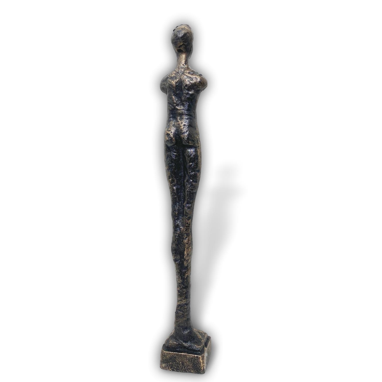 Skulptur Eisenfigur stehende Frau Figur Statue Skulptur Antik-Stil 42cm