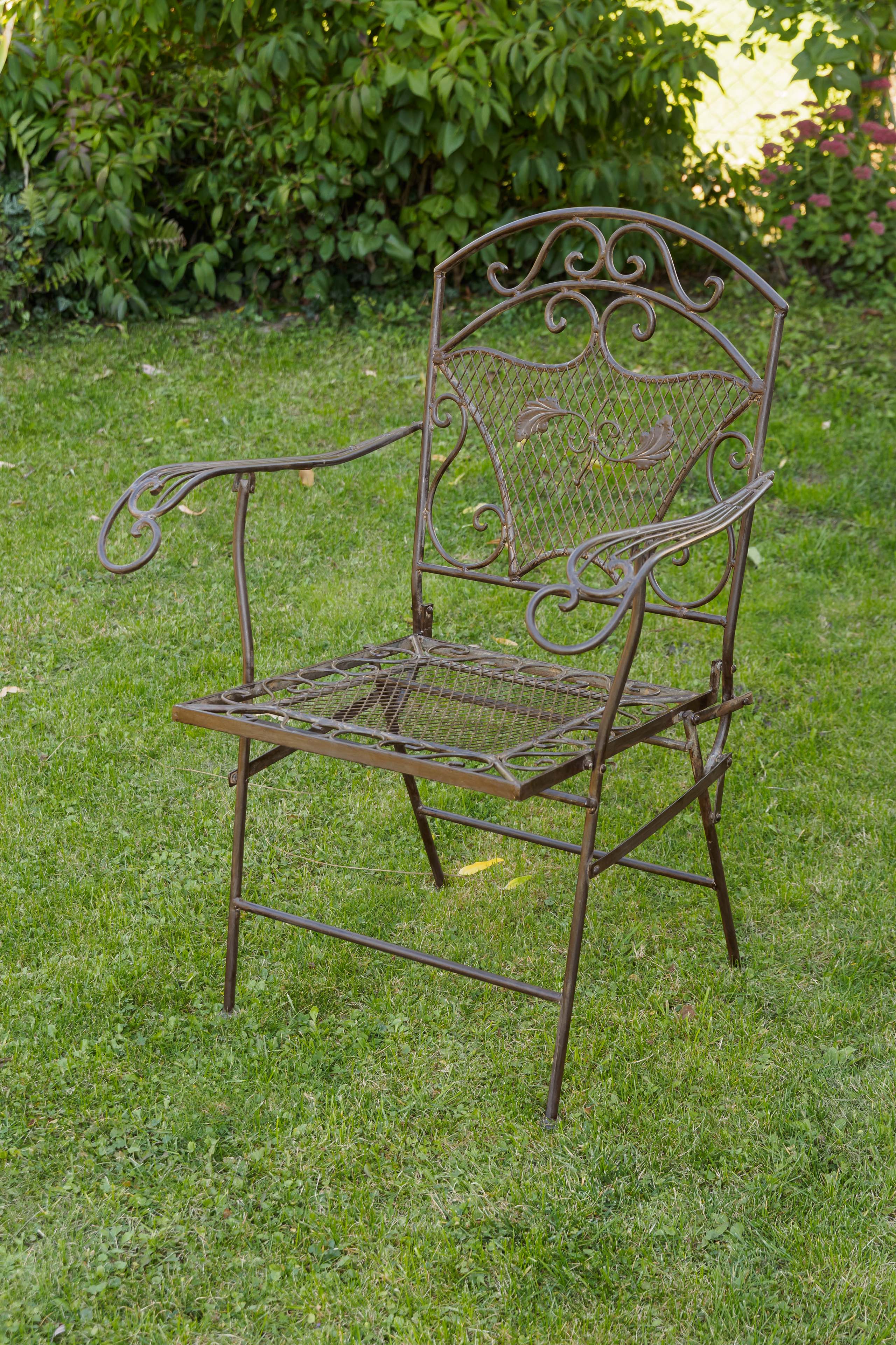 2015-10-17_Auktionshaus_031 Nostalgie Gartensessel Eisen 15kg Gartenstuhl Sessel Stuhl antik Stil chair iron