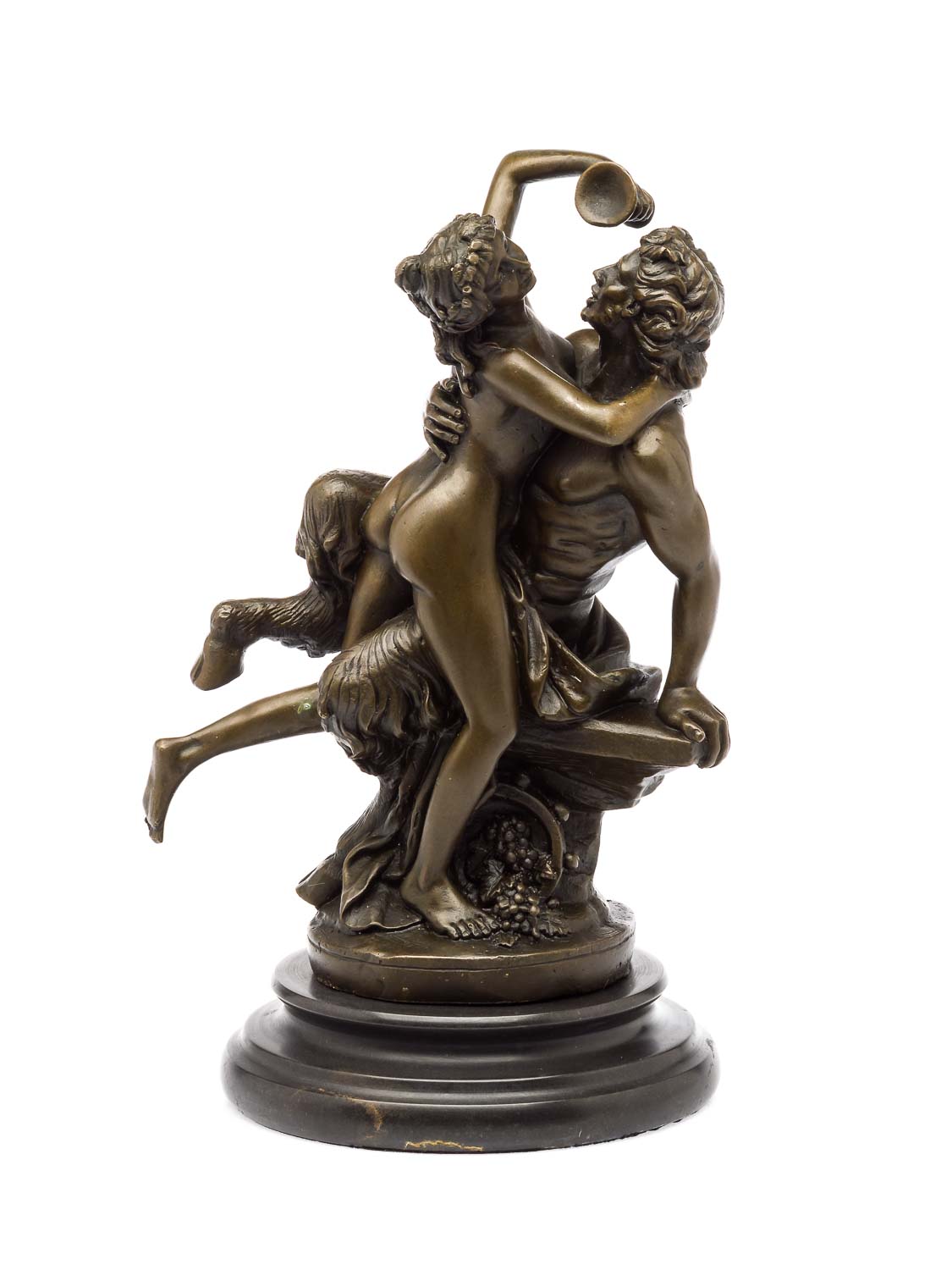 2016-12-07_Auktionshaus_026 Bronzeskulptur Faun erotisches Liebespaar Bronze Figur Skulptur 30cm sculpture