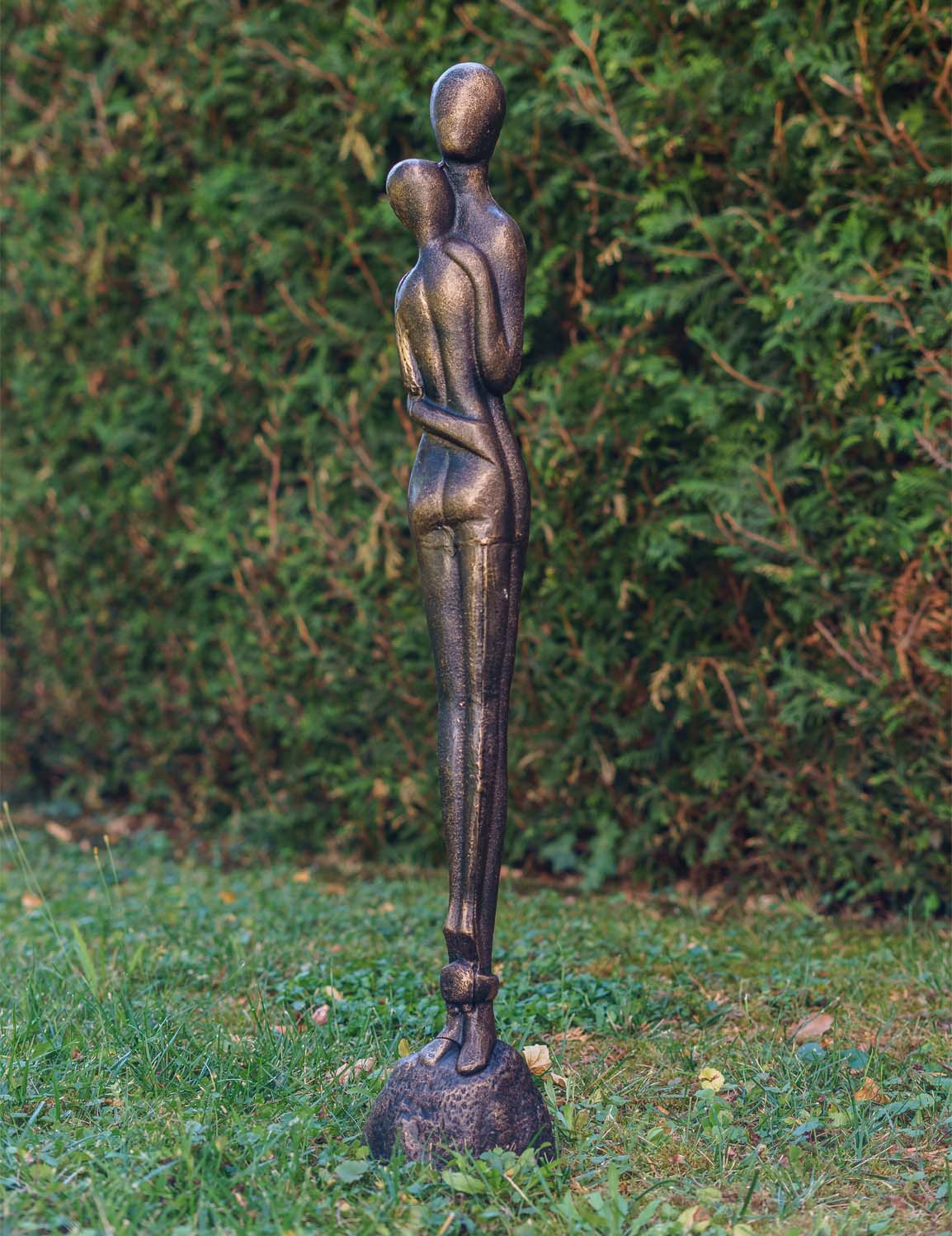 KL-96-1 Skulptur Statue Figur Liebespaar Liebe Paar Hochzeit Eisen Garten 94cm