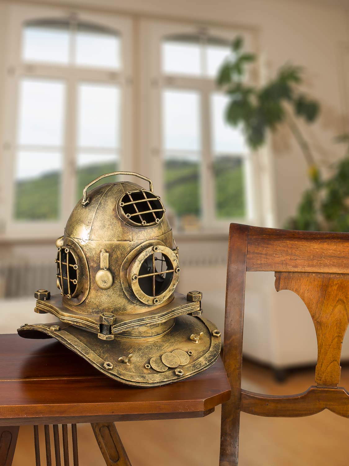 BL-274-05 Taucherhelm Marine 32cm Tiefsee Taucherglocke Dekoration Helm Antik-Stil