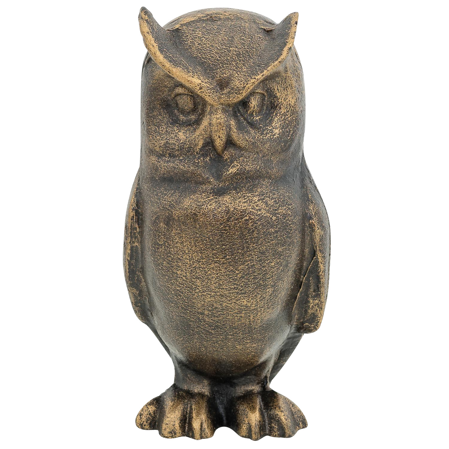TX-261-3 Figur Eule Kauz Uhu Vogel Skulptur Eisen Dekoration Antik-Stil 16cm