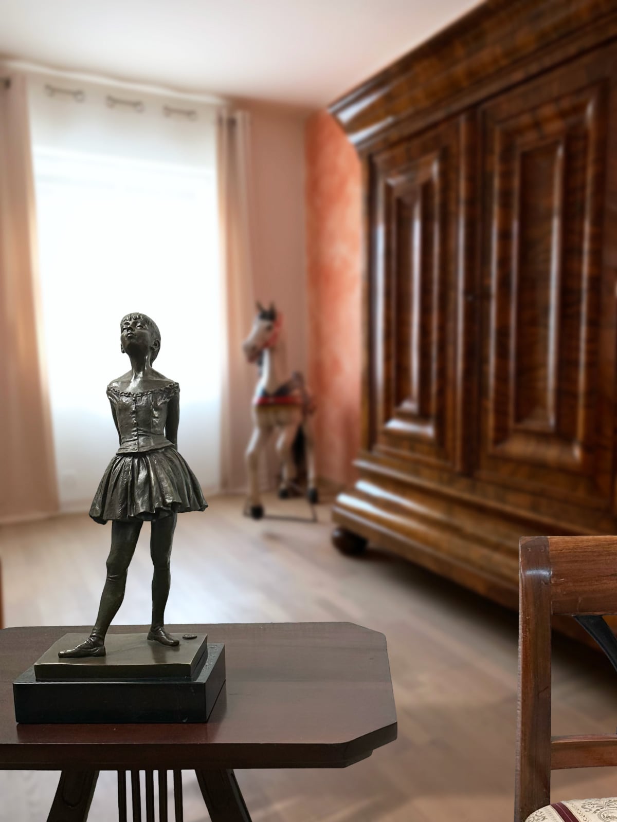 Bronzeskulptur Kopie nach Degas Tänzerin Ballerina Ballett Replik Skulptur 38cm